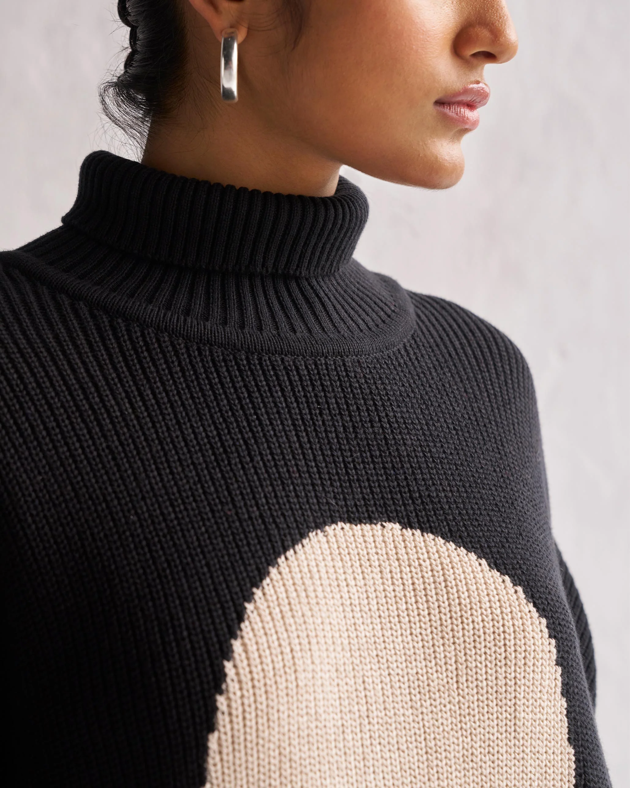 Turtle Neck Sweater - Black - Image 3