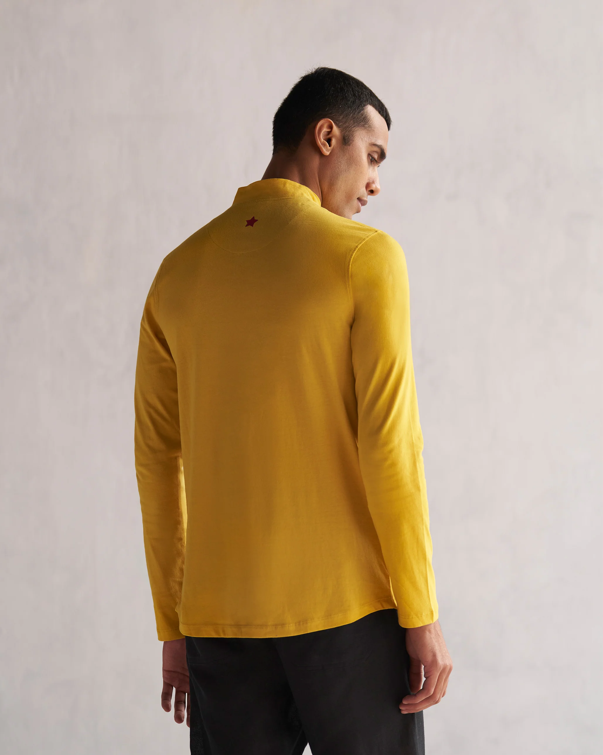 Turtle Neck T-shirt - Mustard - Image 3