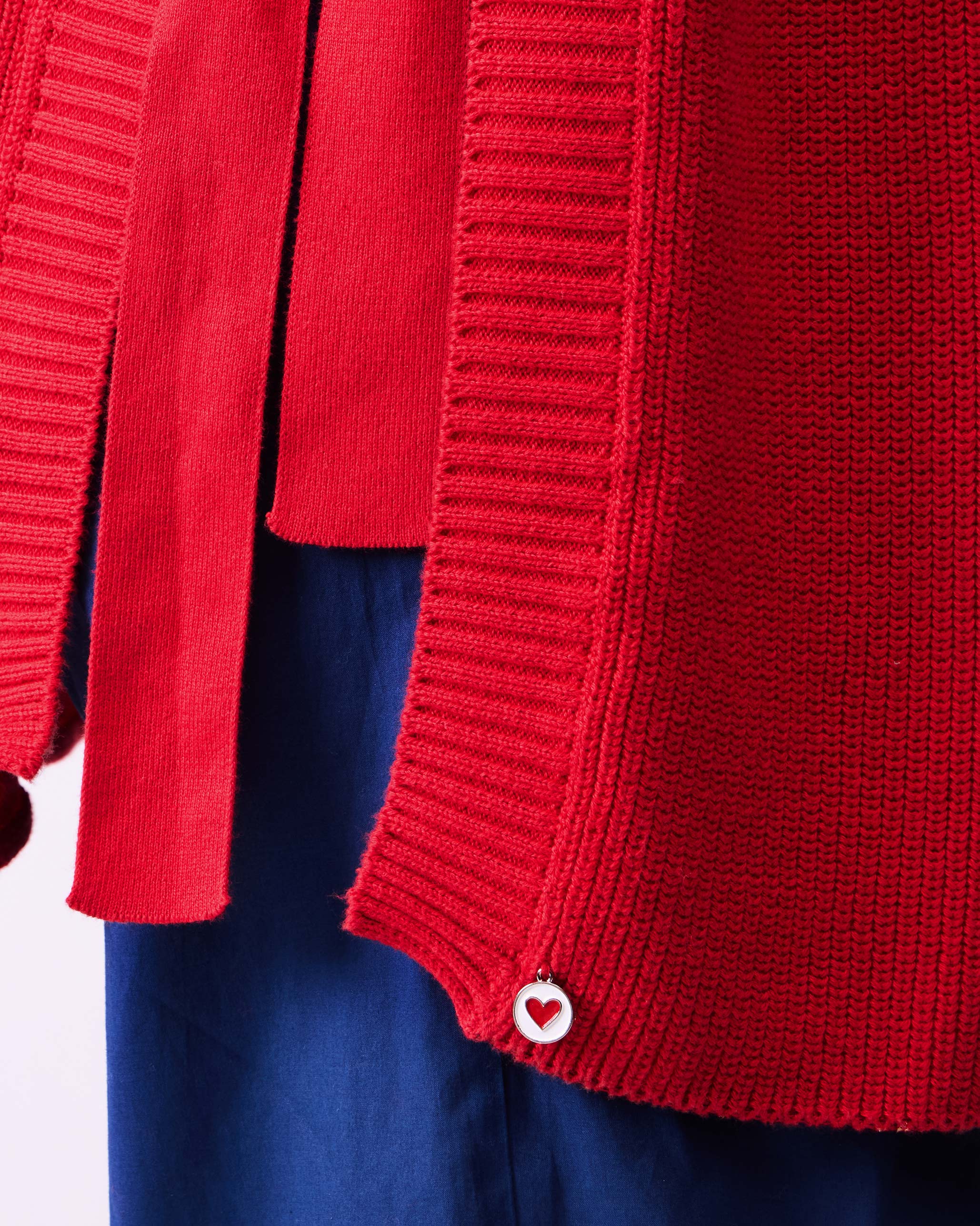 Turtle Neck Top - Bright Red - Image 2