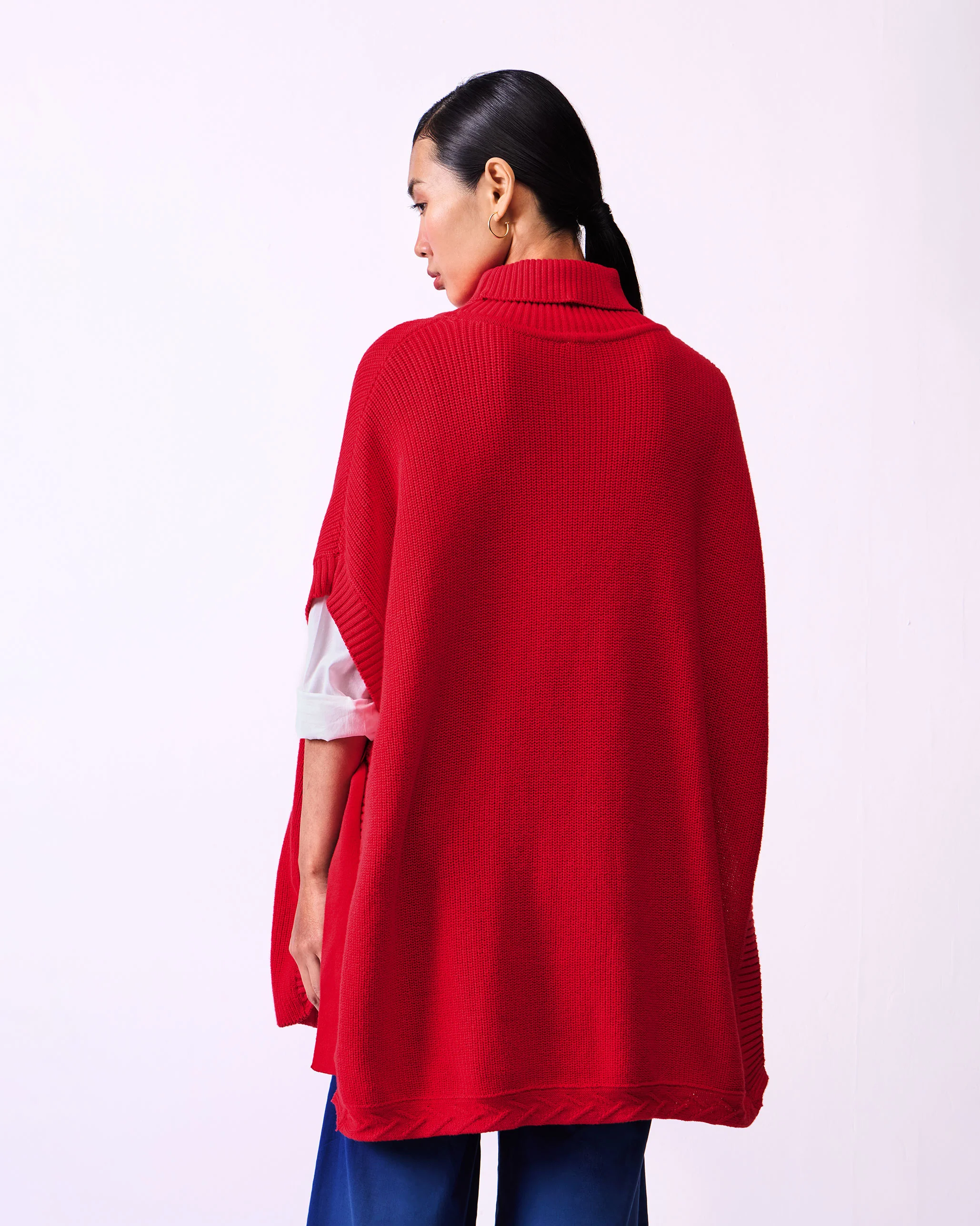 Turtle Neck Top - Bright Red - Image 5
