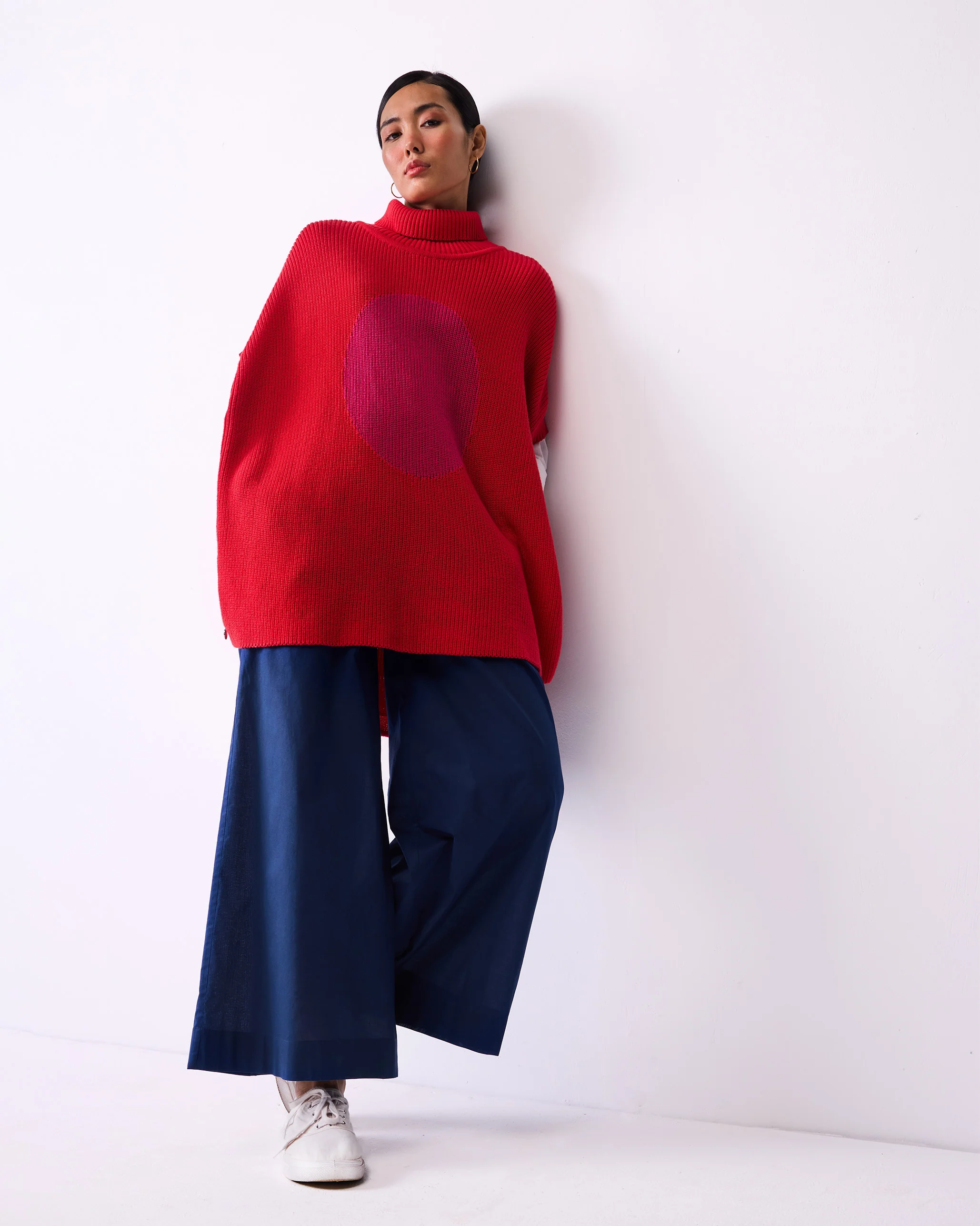 Turtle Neck Top - Bright Red - Image 7