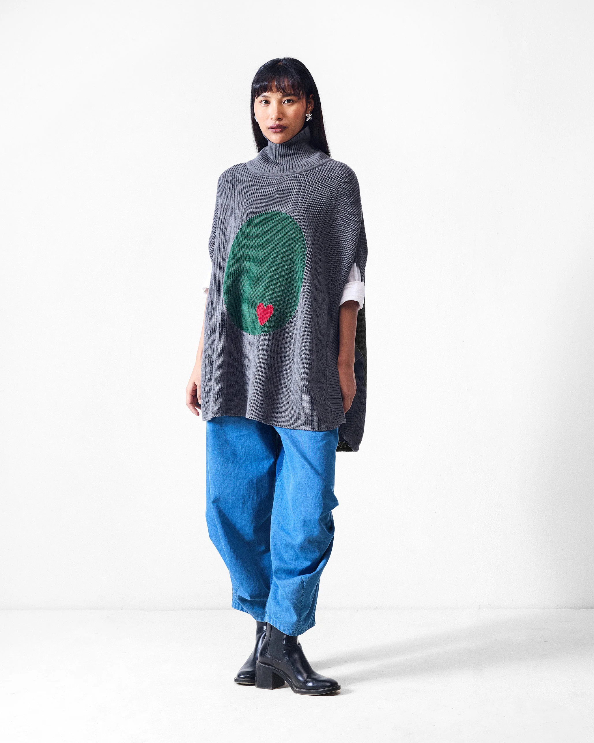 Turtle Neck Top - Charcoal - Image 11