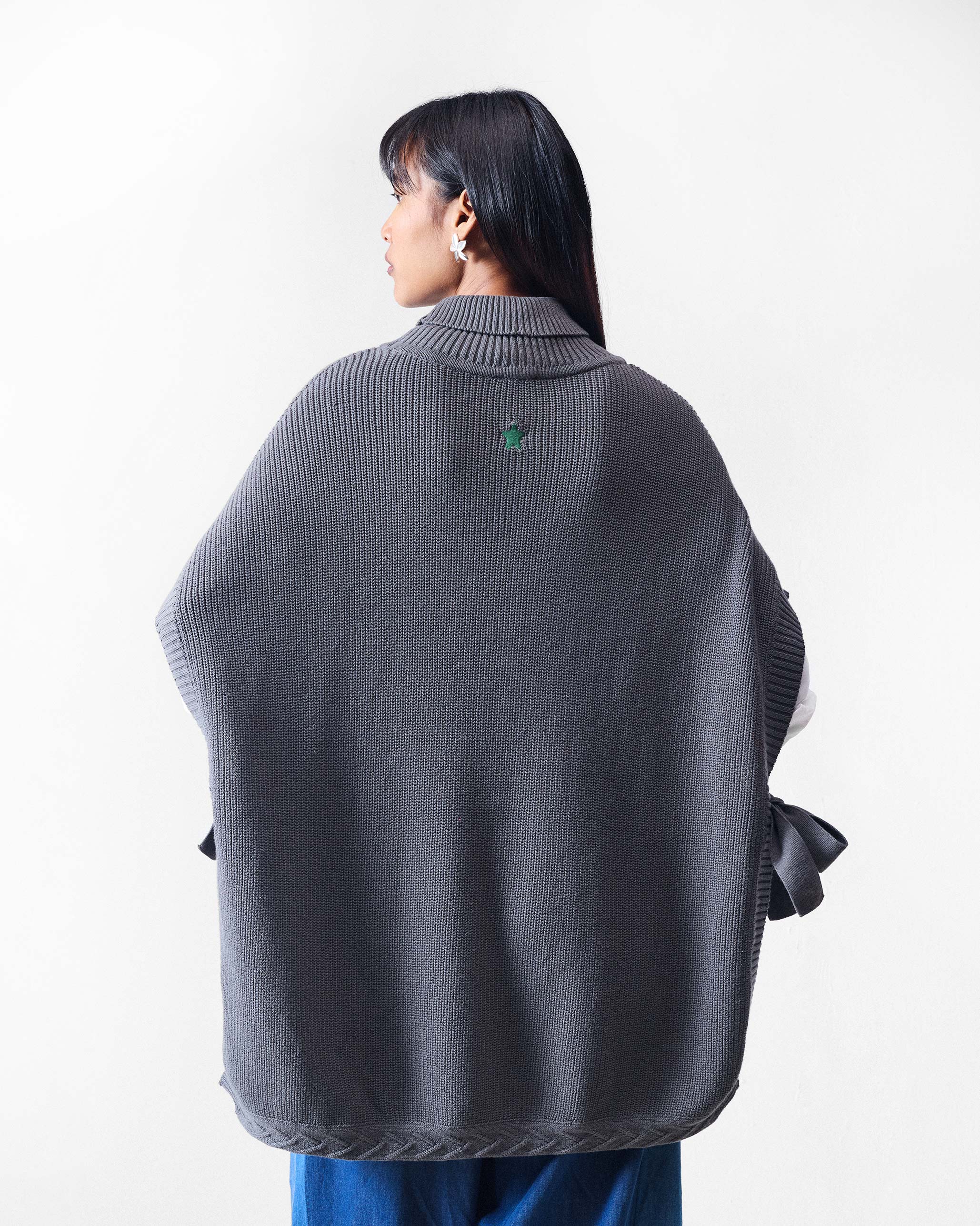 Turtle Neck Top - Charcoal - Image 4