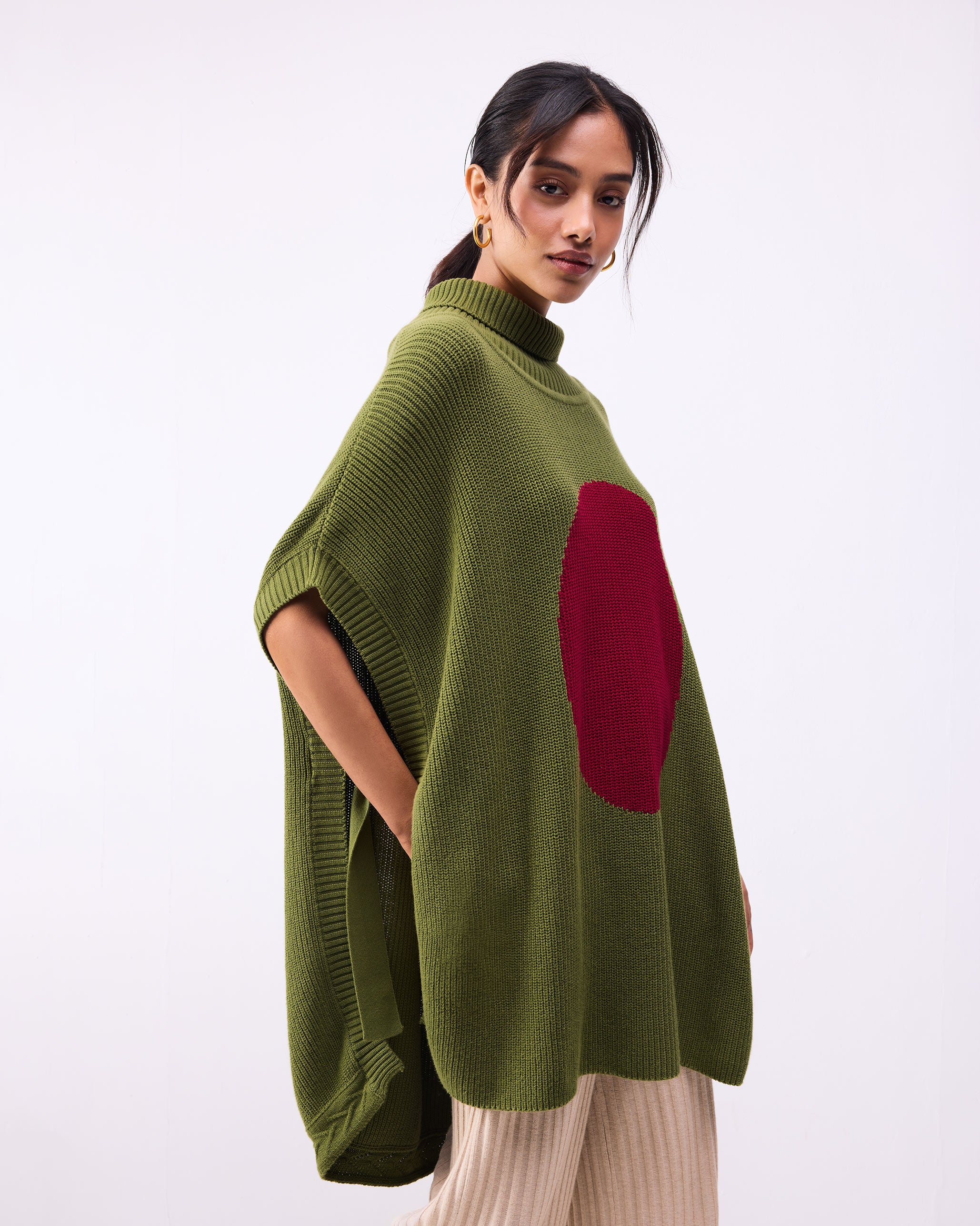 Turtle Neck Top - Olive - Image 5