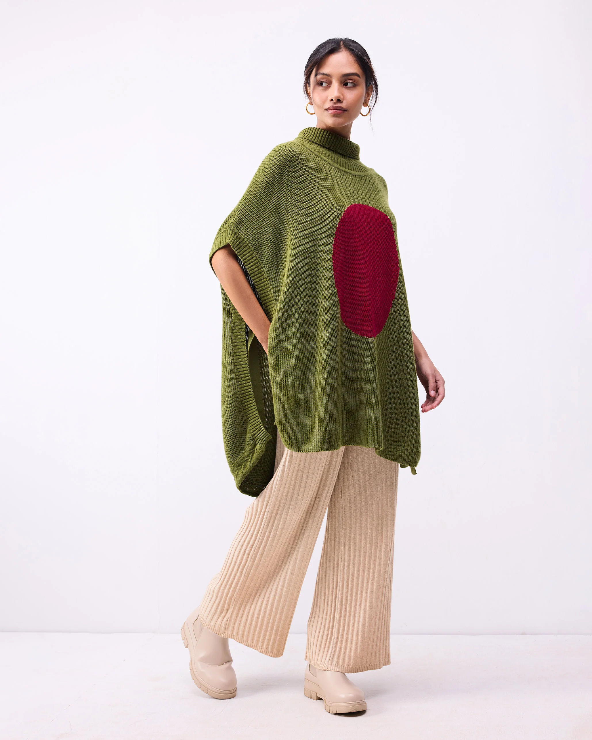 Turtle Neck Top - Olive - Image 7