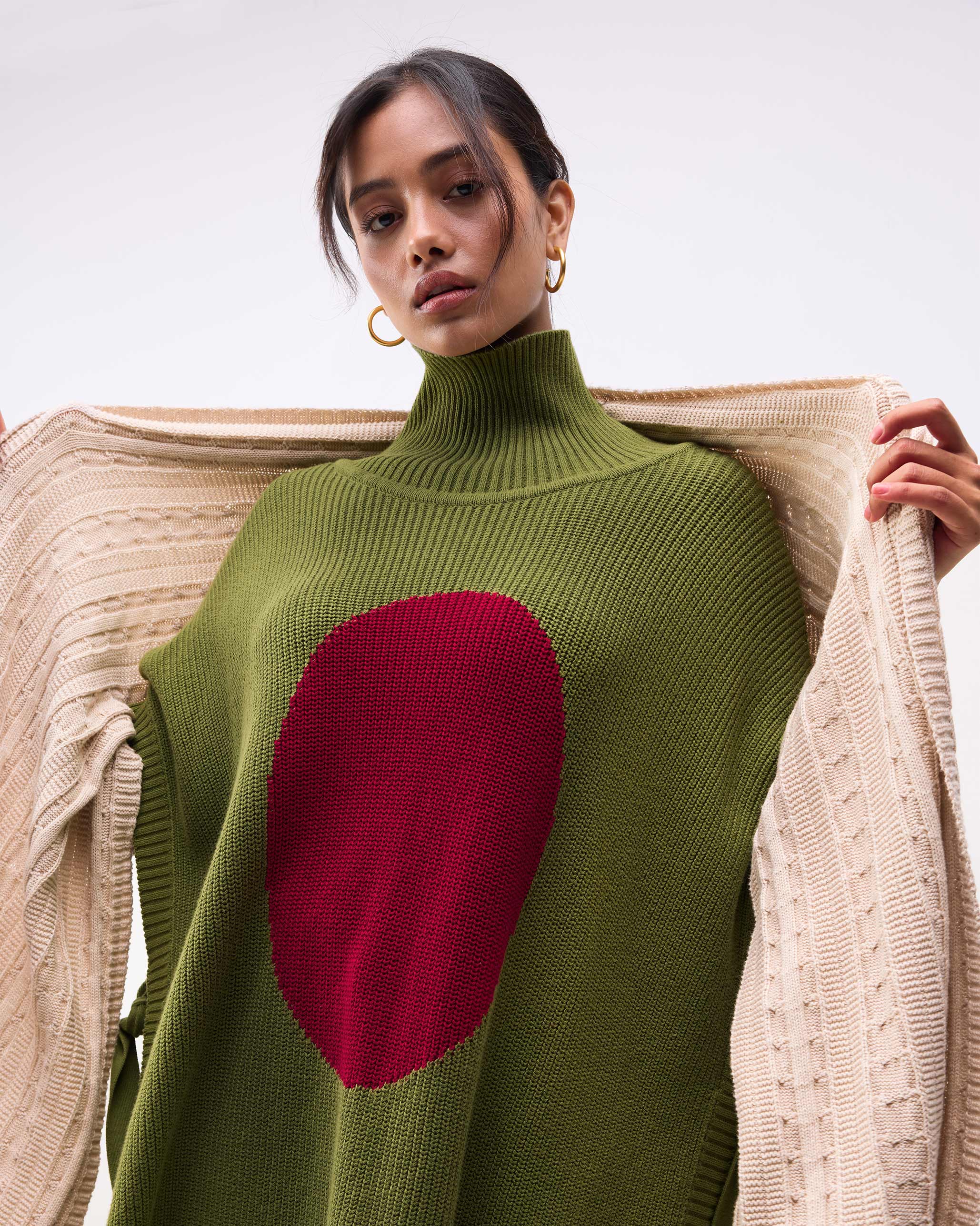 Turtle Neck Top - Olive - Image 8