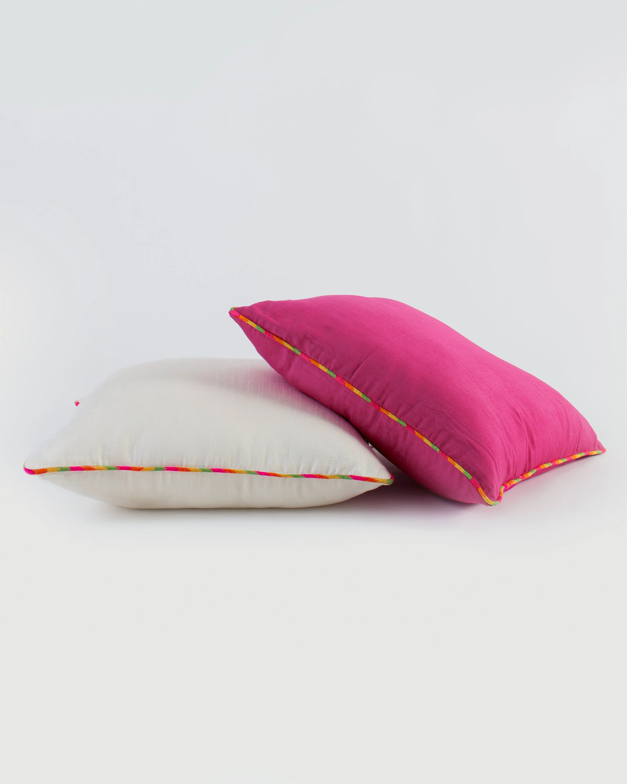 Tussar Cushion Cover - Berry - Image 2