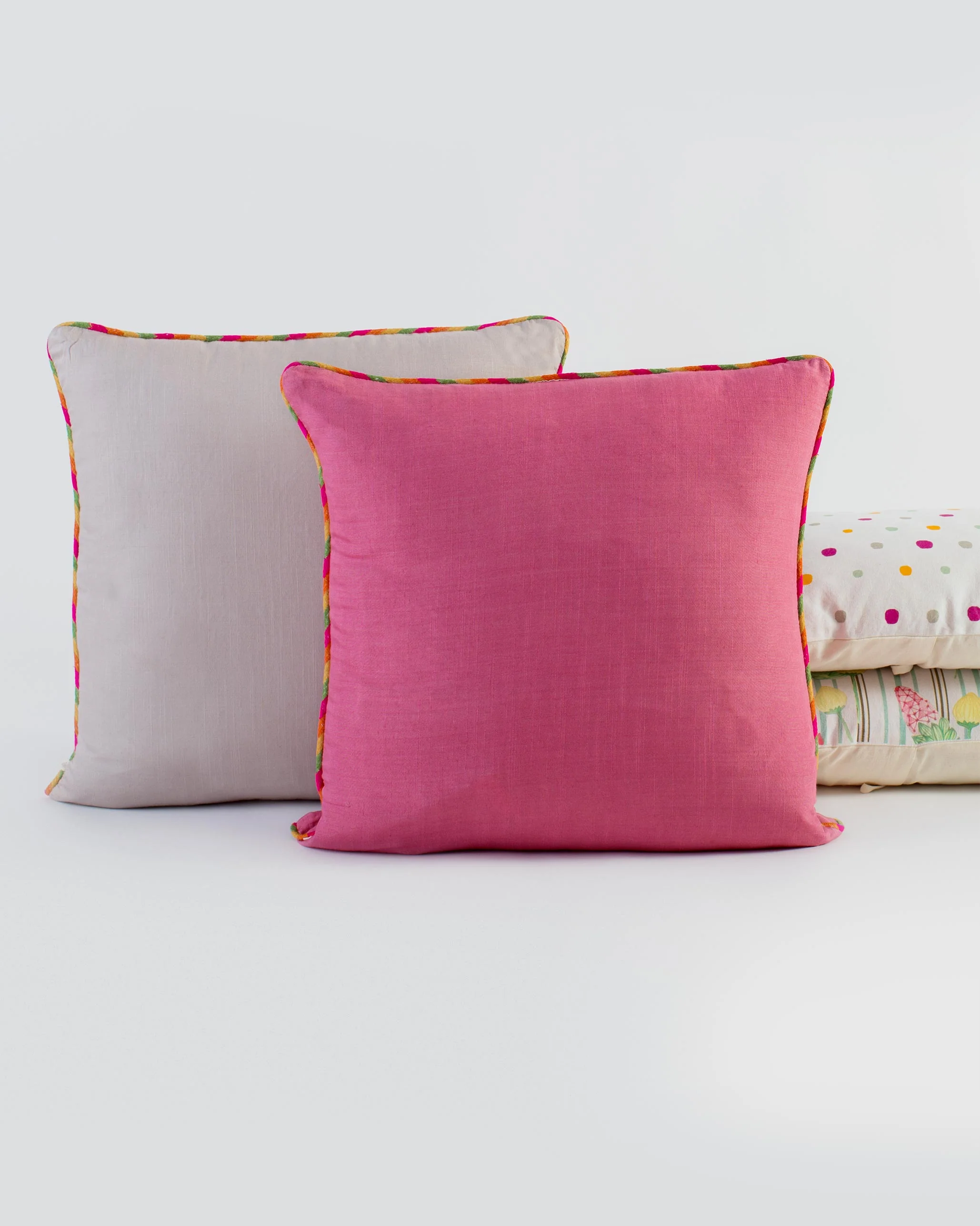 Tussar Cushion Cover - Blush - Image 2