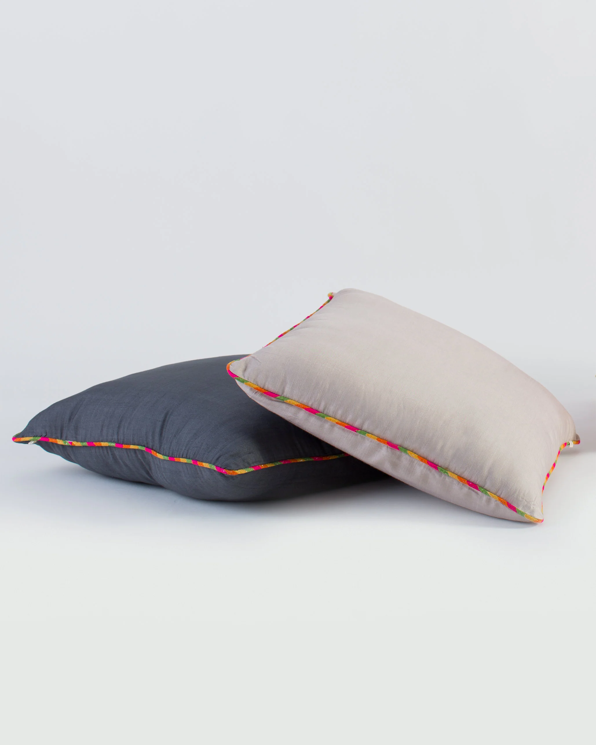 Tussar Cushion Cover - Taupe - Image 2