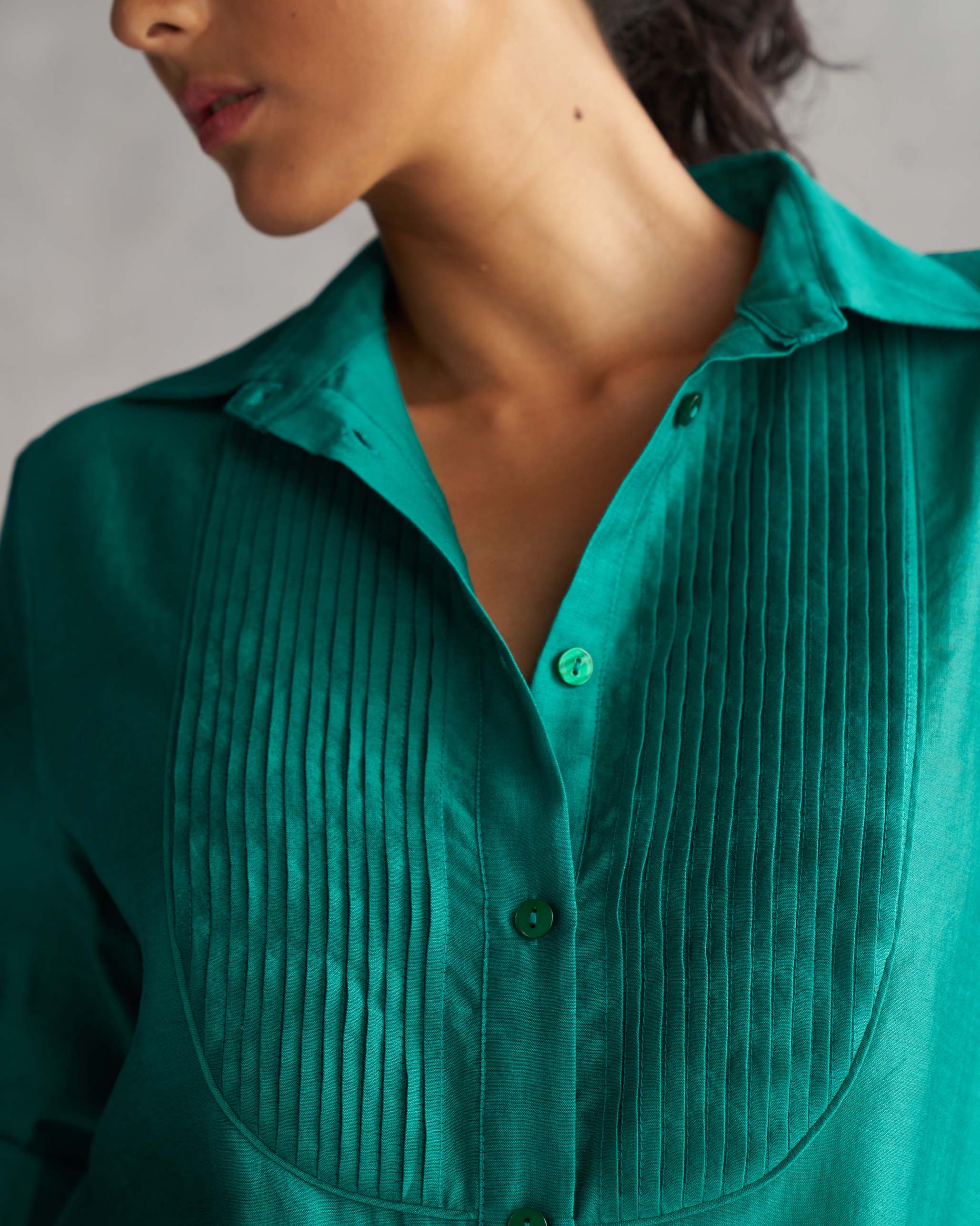 Tuxedo Shirt - Teal - Image 2