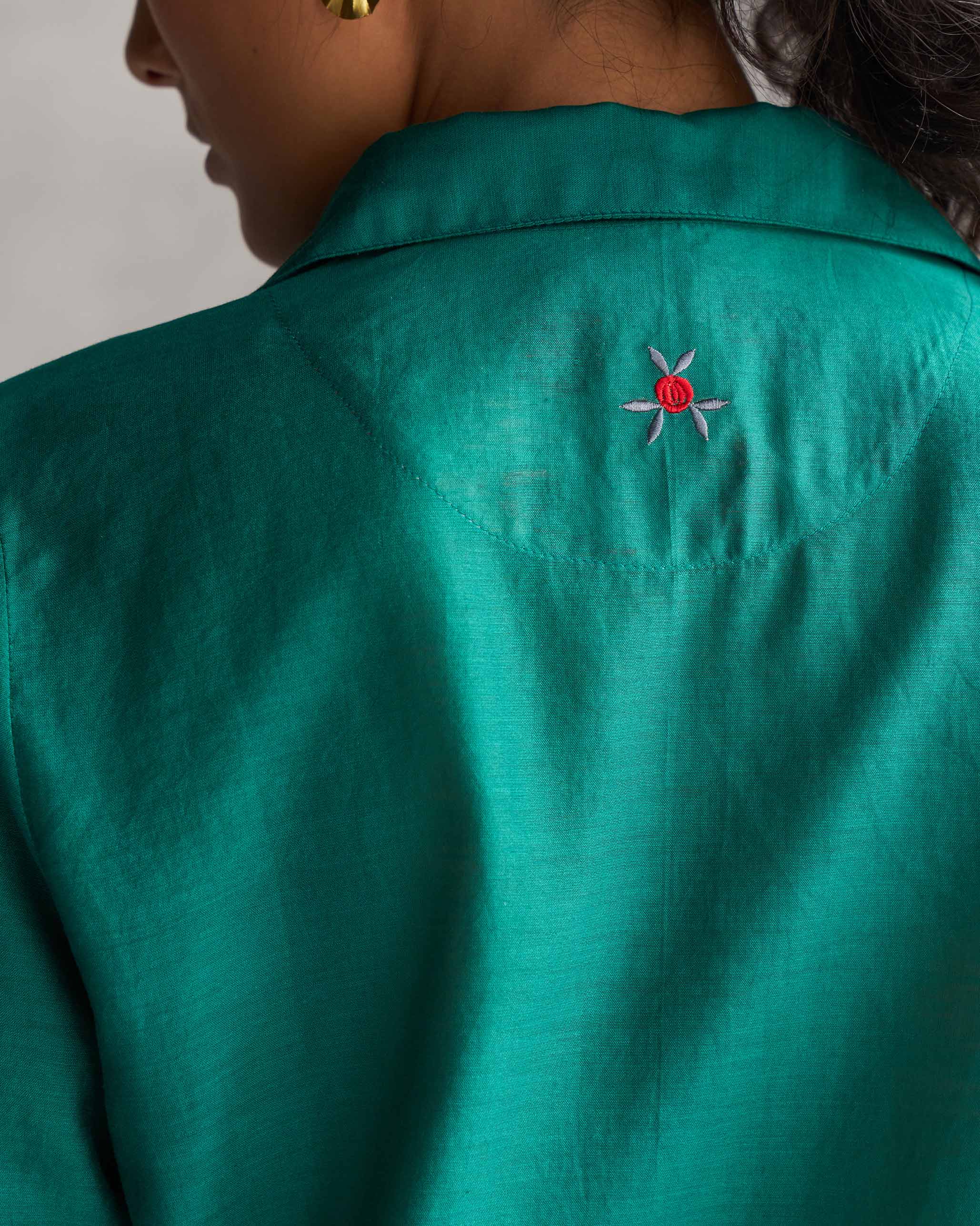 Tuxedo Shirt - Teal - Image 3