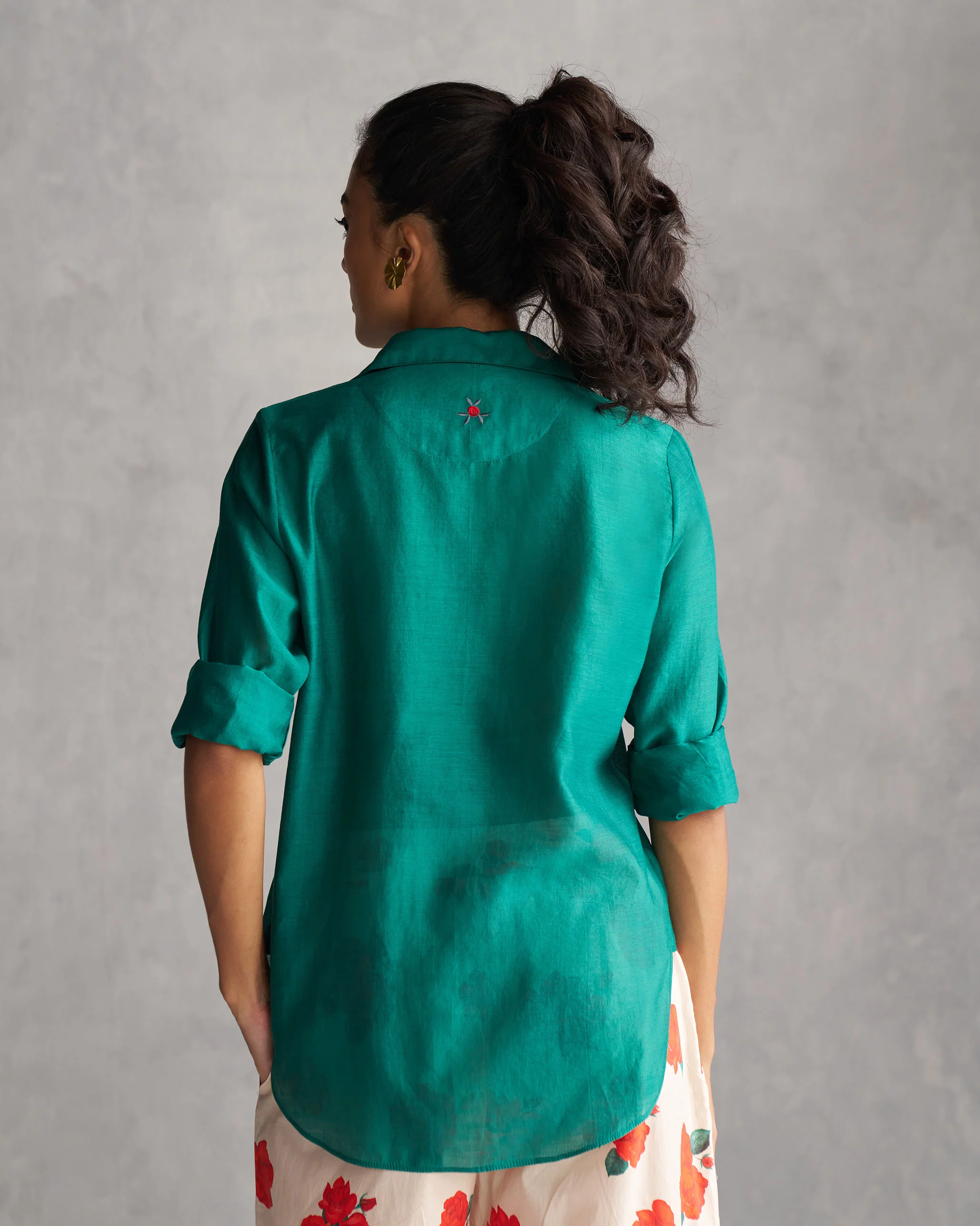 Tuxedo Shirt - Teal - Image 4