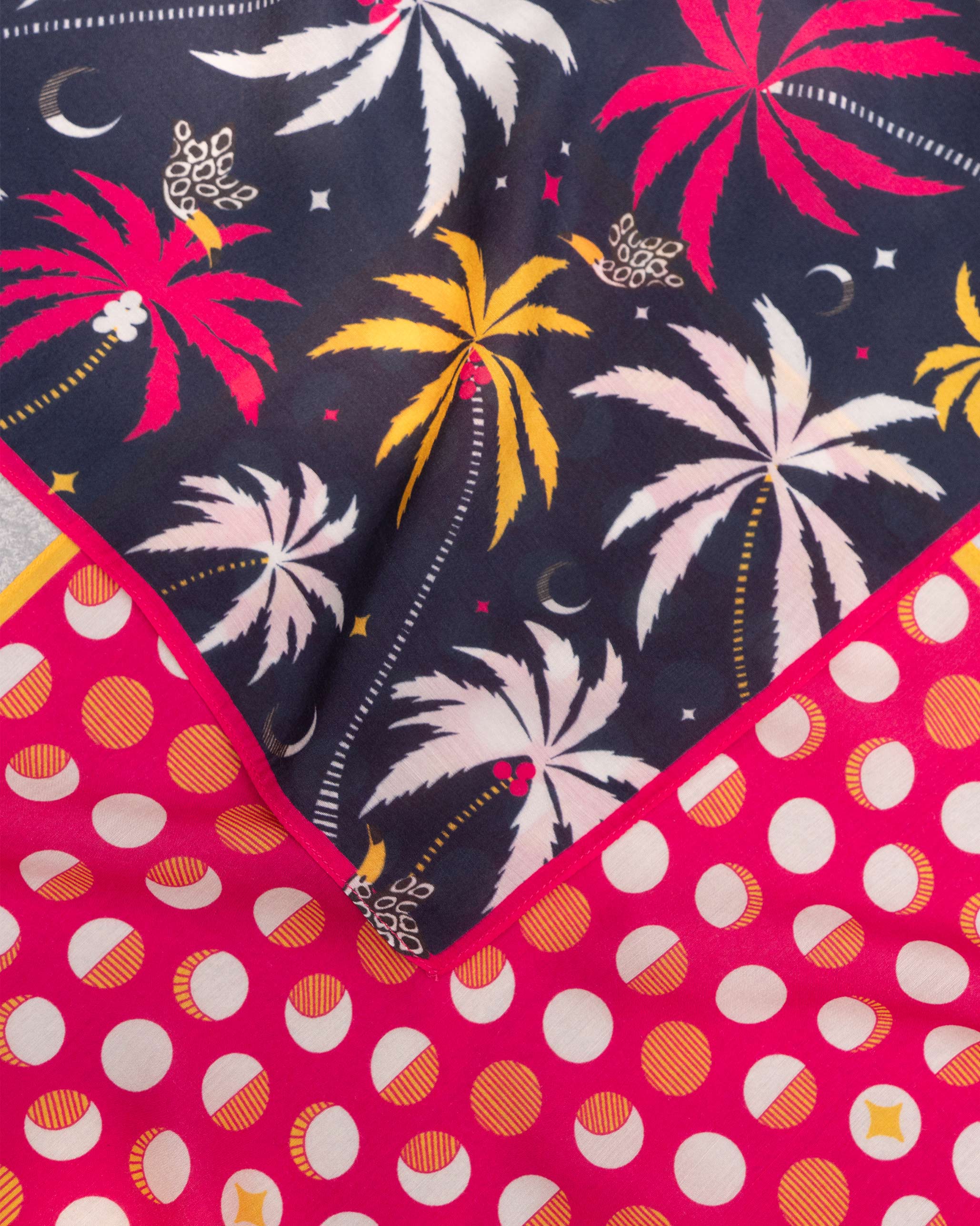 Twilight Pocket Squares - Pink & Dark Blue - Image 2
