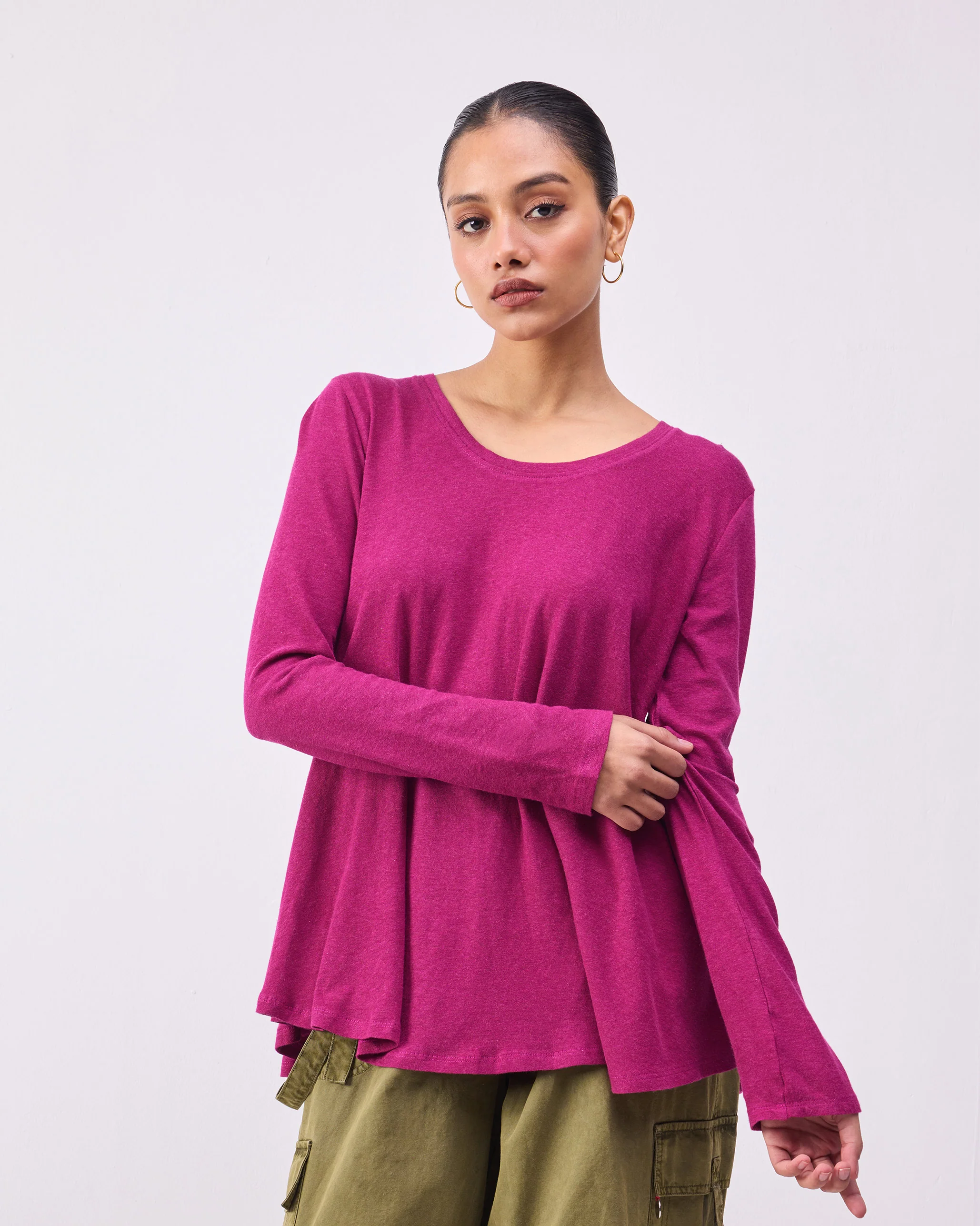 Ukiyo A-Line Top - Berry - Image 4