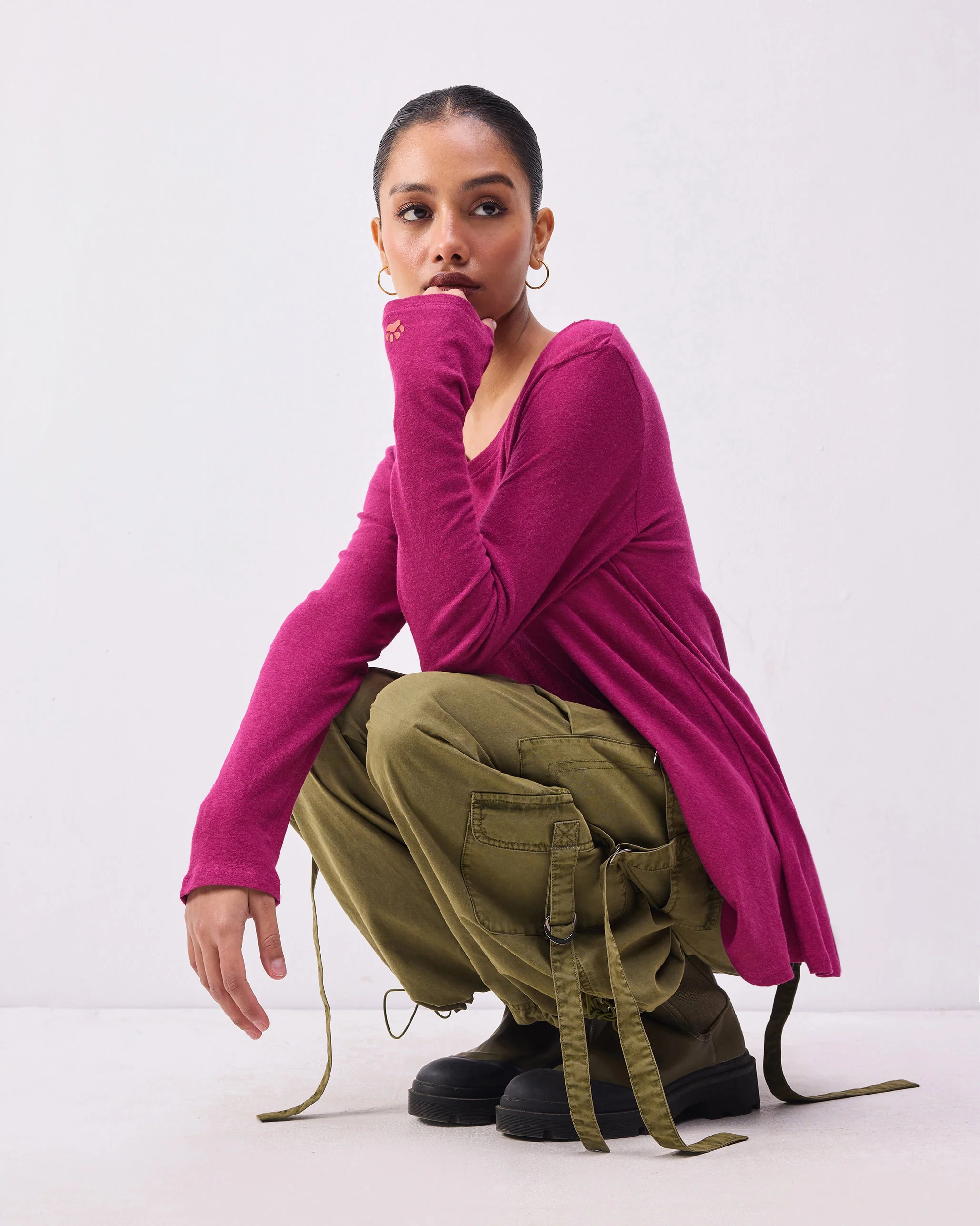 Ukiyo A-Line Top - Berry - Image 5