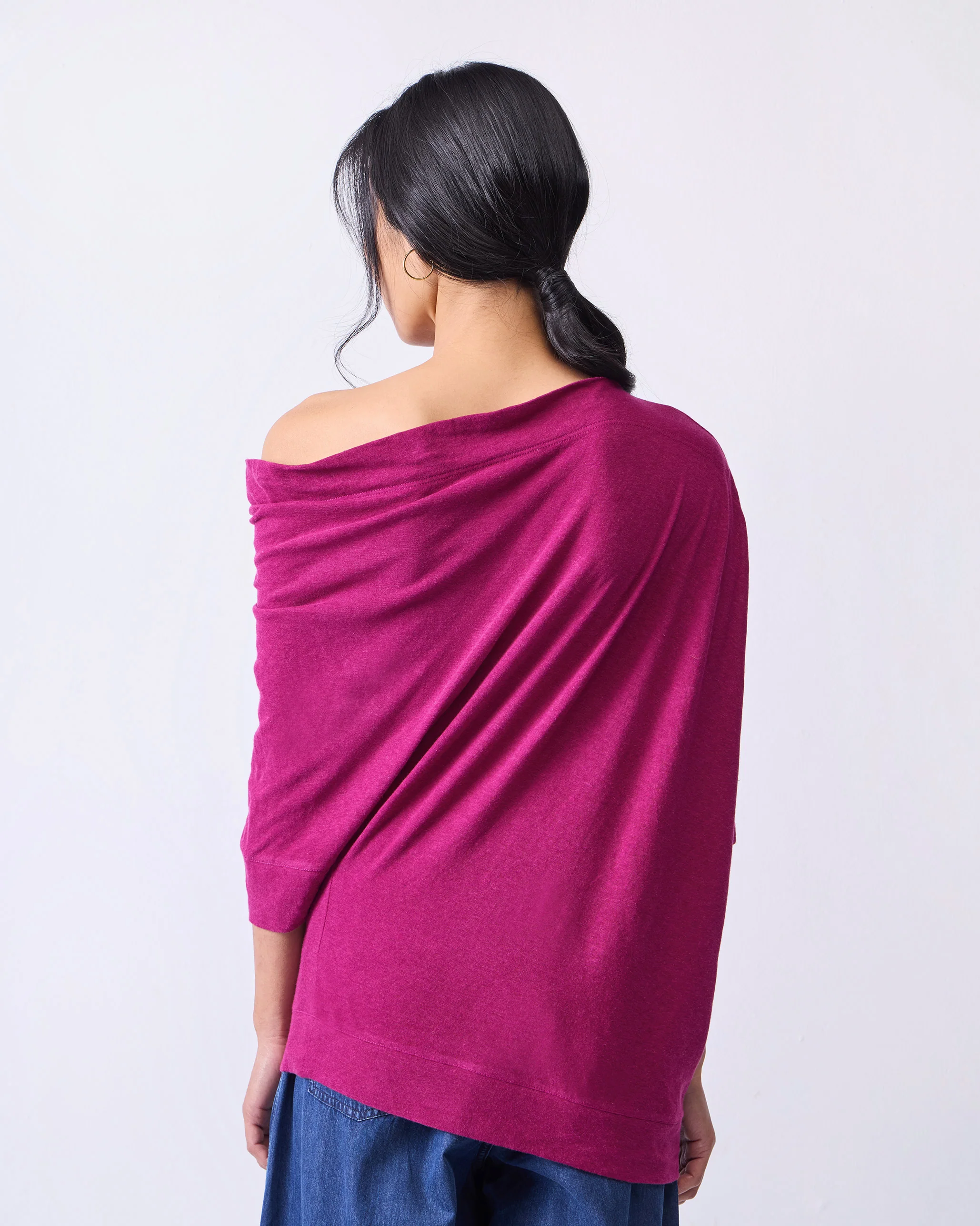 Ukiyo Off Shoulder Top - Berry - Image 6