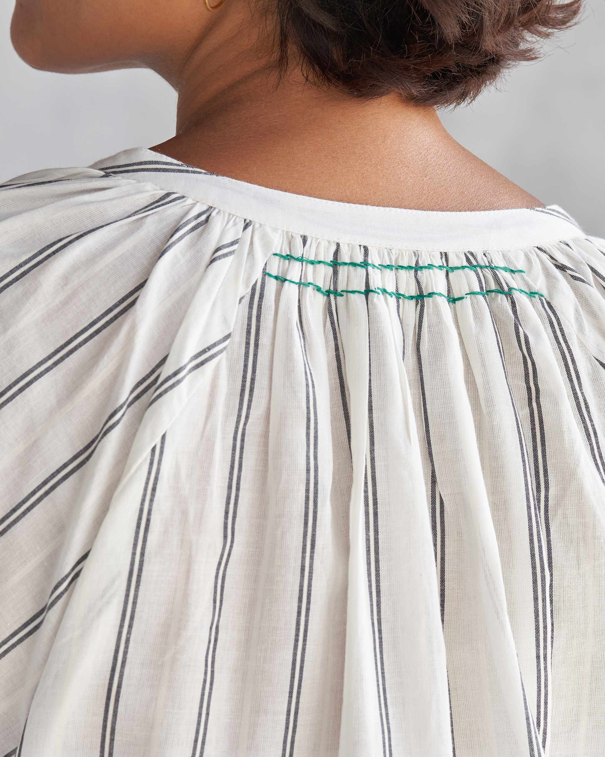 Ukiyo Peasant Top - Ivory - Image 4