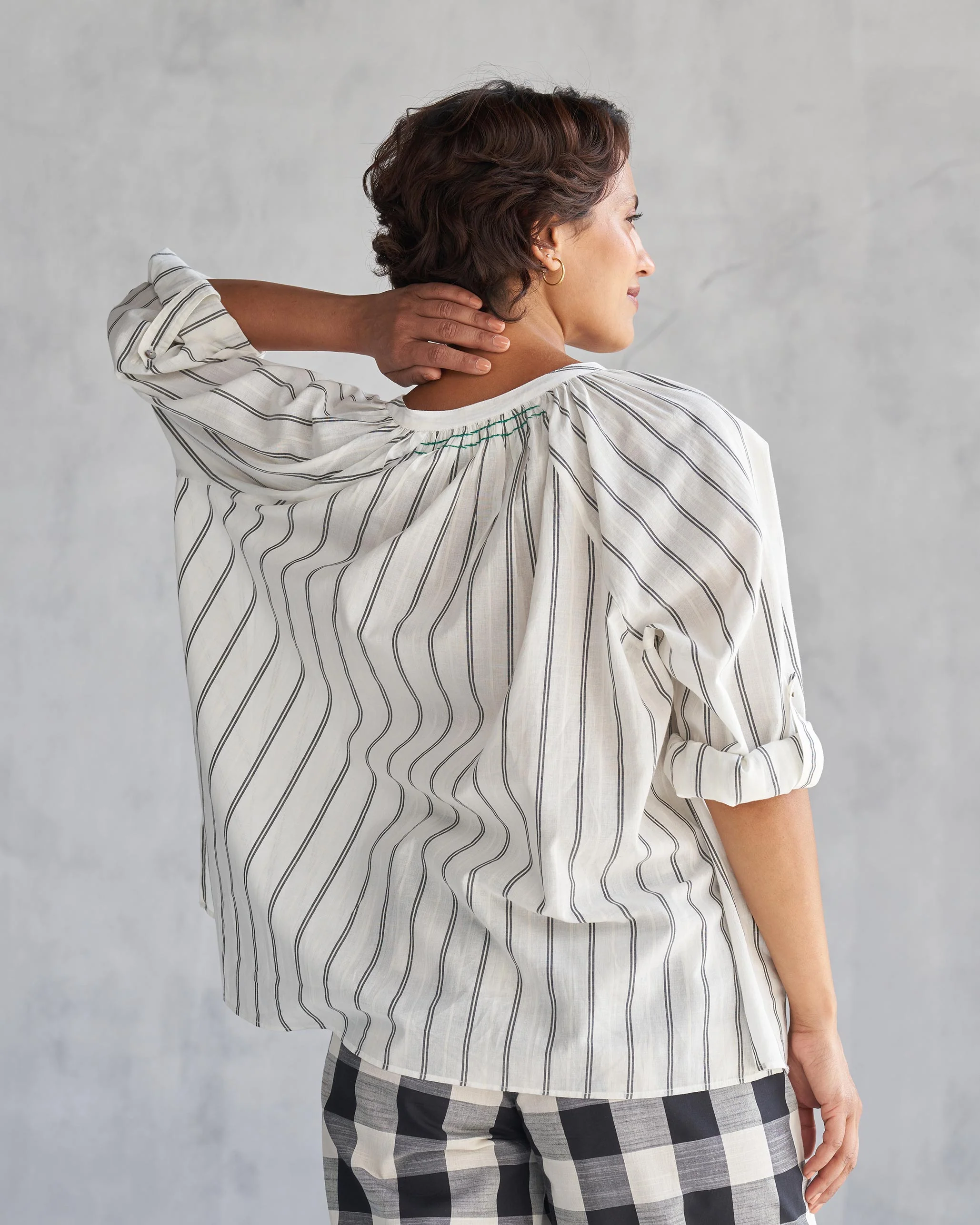 Ukiyo Peasant Top - Ivory - Image 5