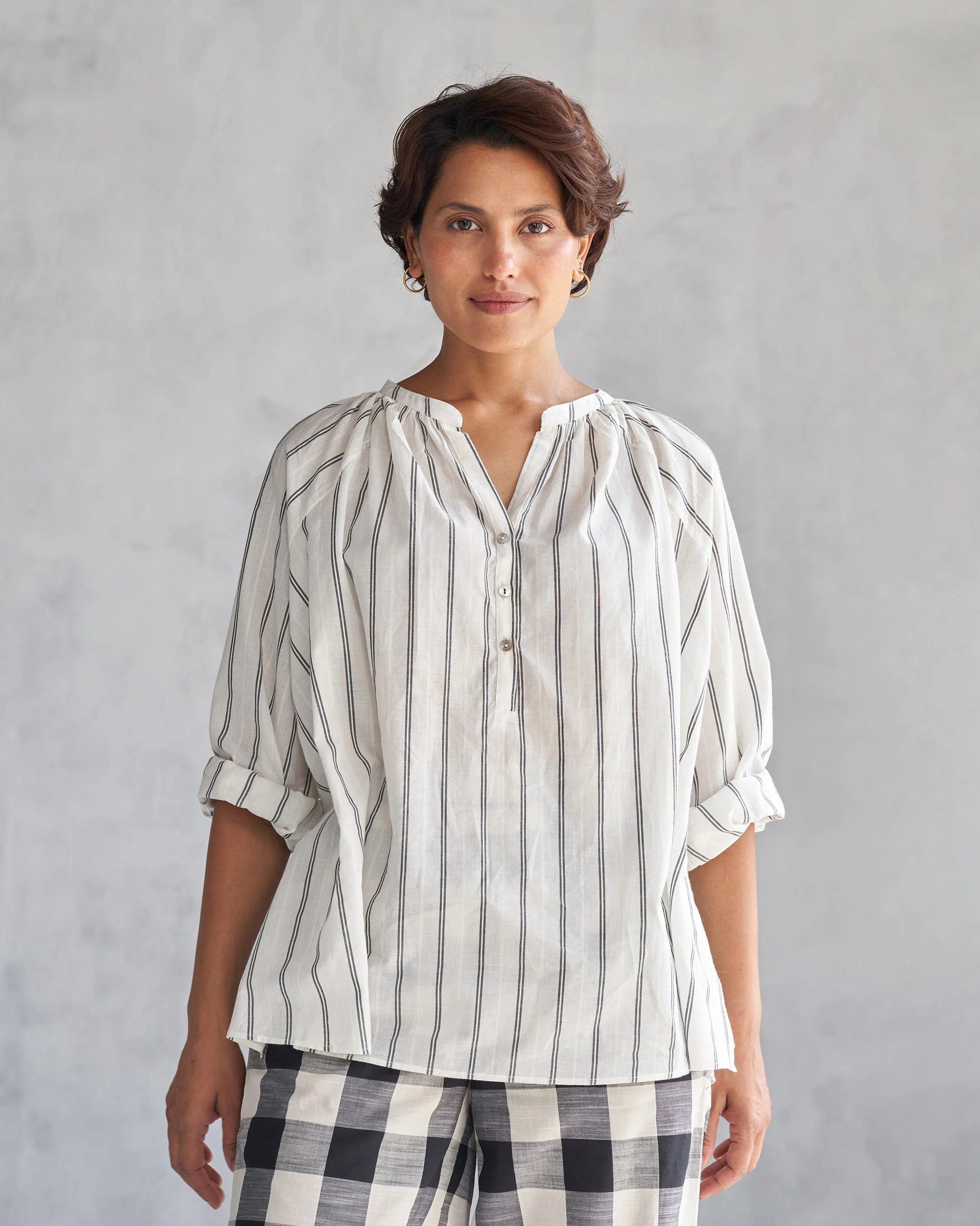Ukiyo Peasant Top - Ivory - Image 8