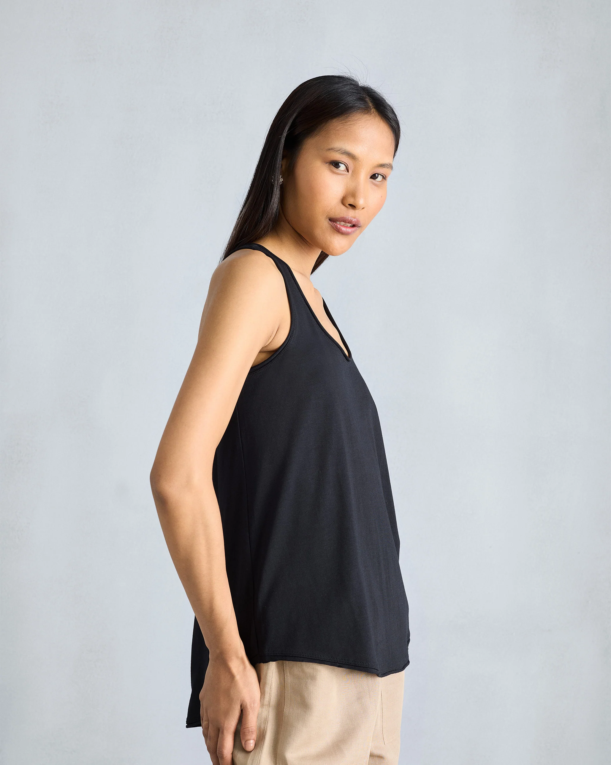 Ukiyo Racerback Tank - Black - Image 4