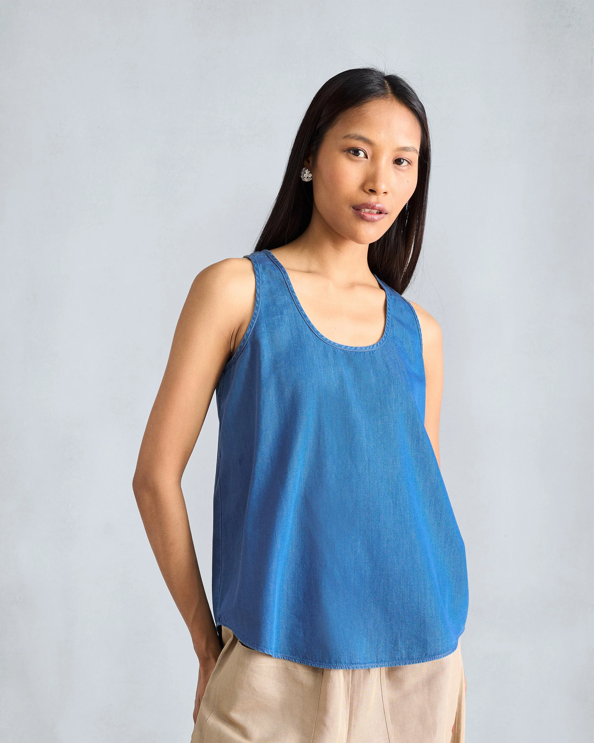 Ukiyo Racerback Tank - Denim - Image 3