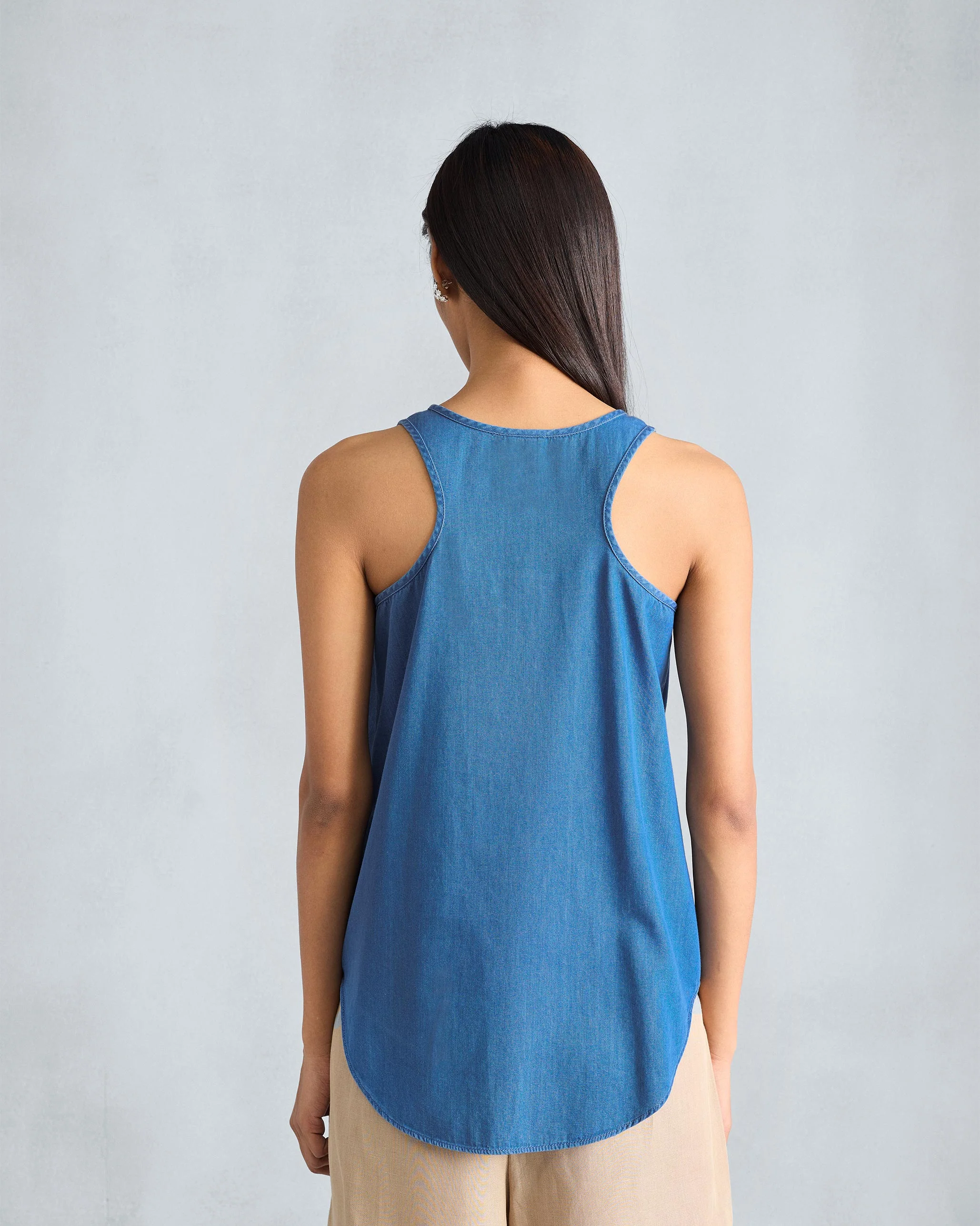 Ukiyo Racerback Tank - Denim - Image 5