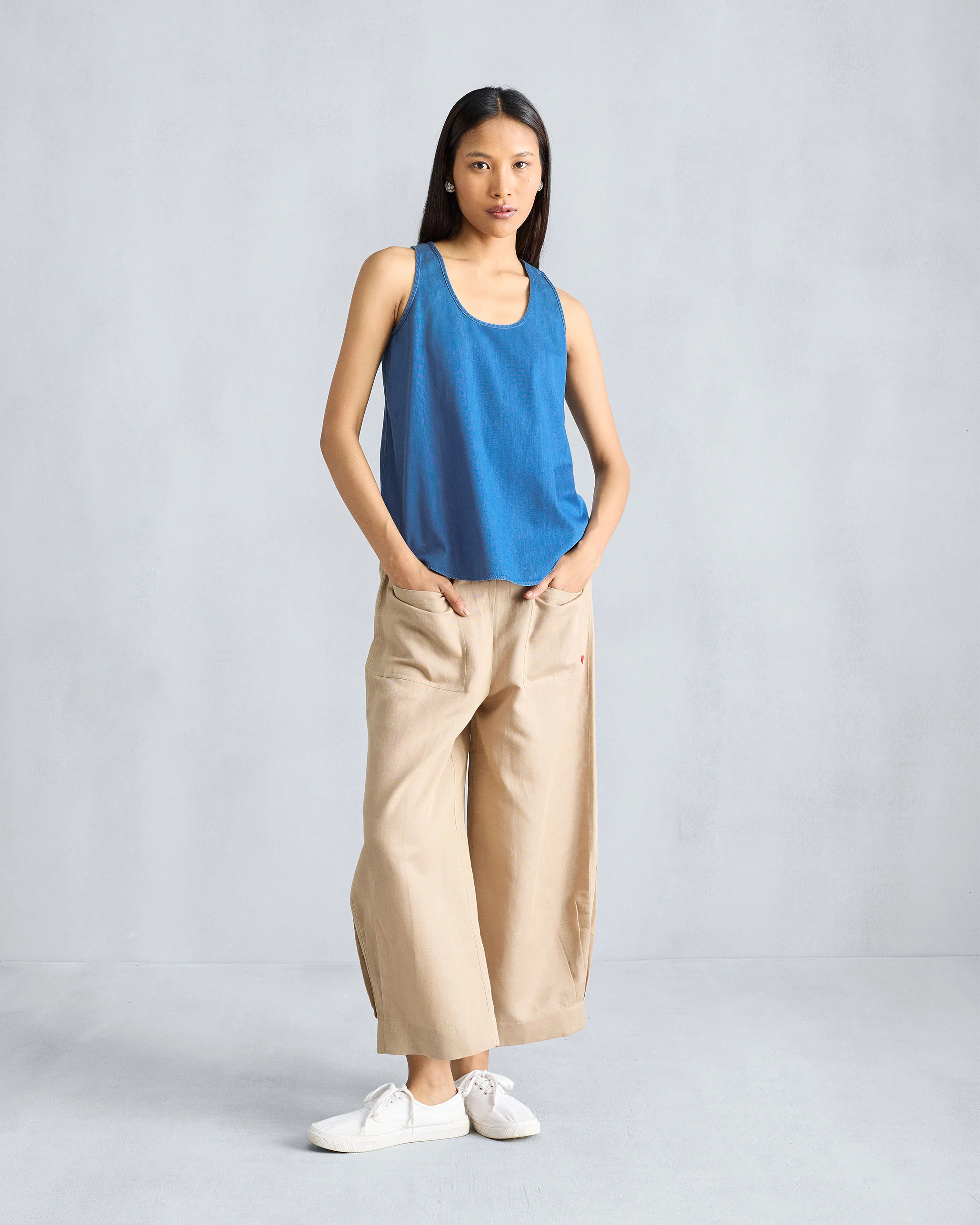 Ukiyo Racerback Tank - Denim - Image 6