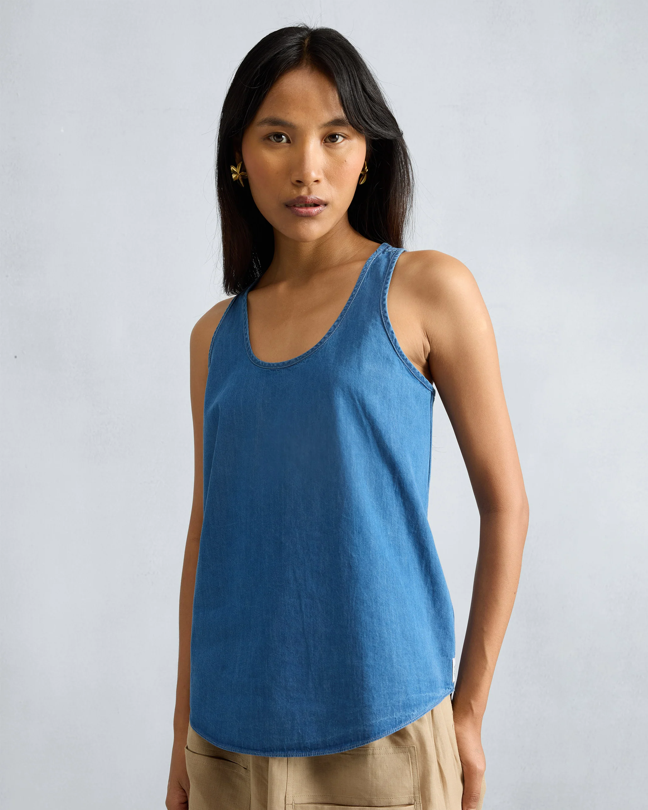 Ukiyo Racerback Tank - Denim