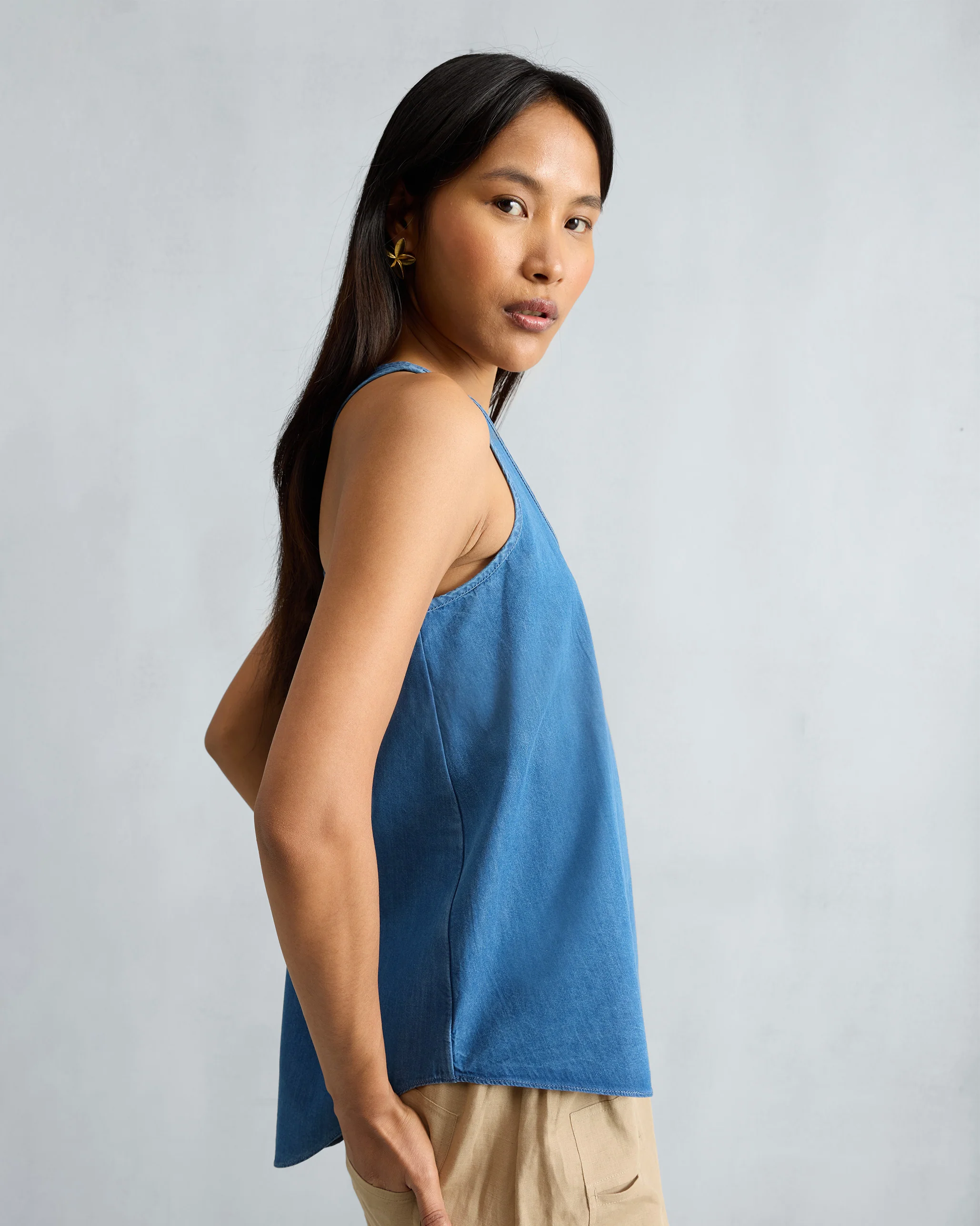 Ukiyo Racerback Tank - Denim - Image 2