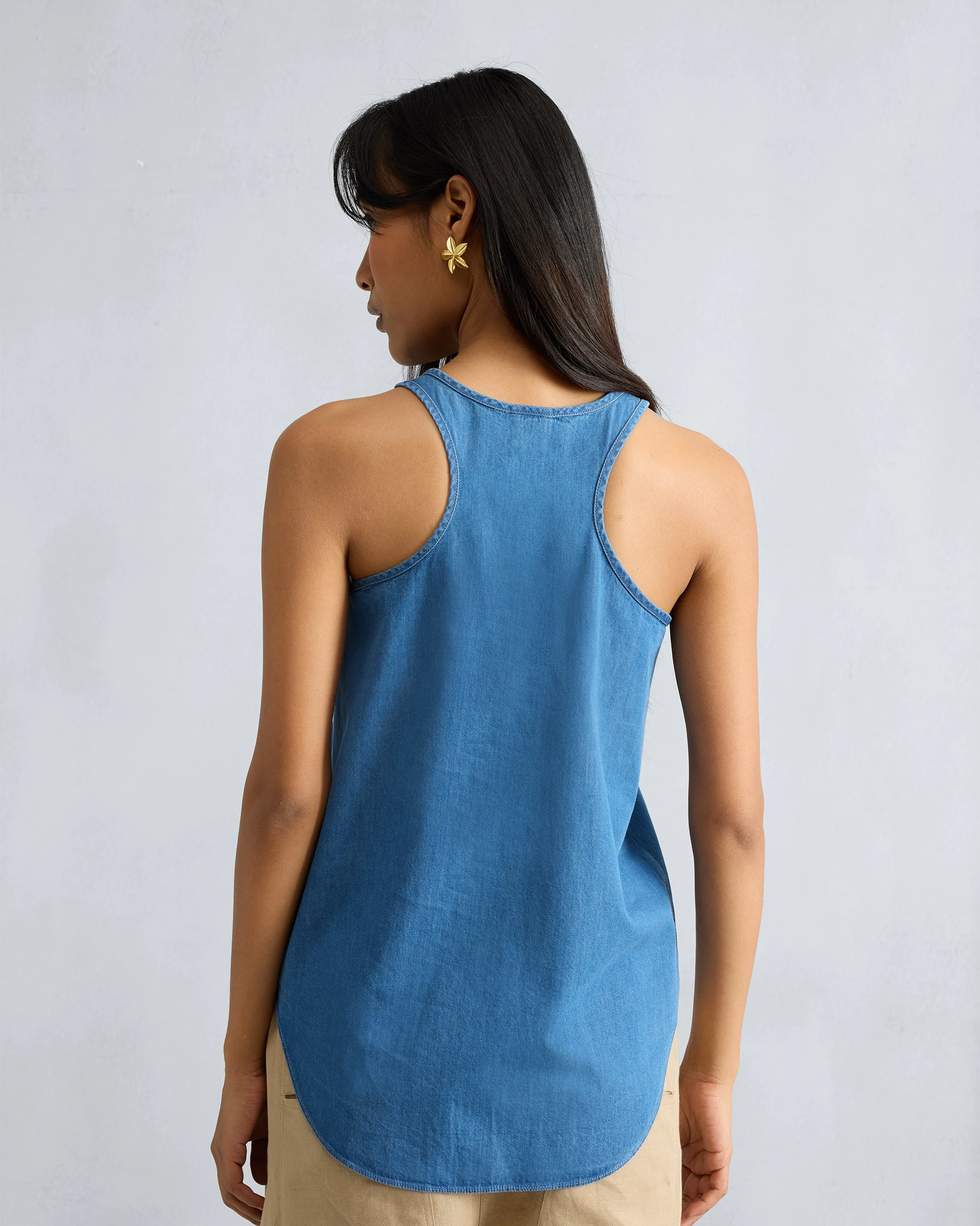 Ukiyo Racerback Tank - Denim - Image 3