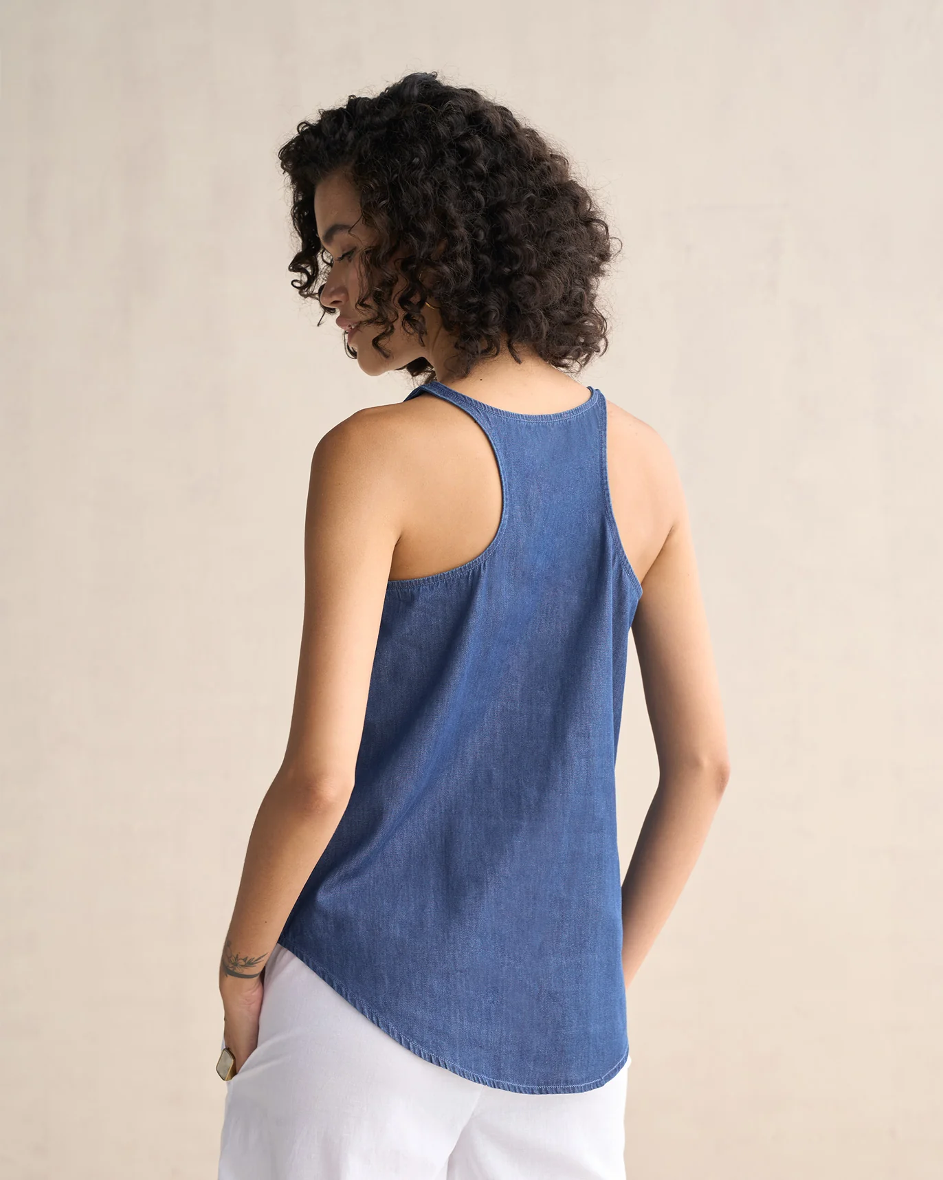 Ukiyo Racerback Tank - Blue - Image 3