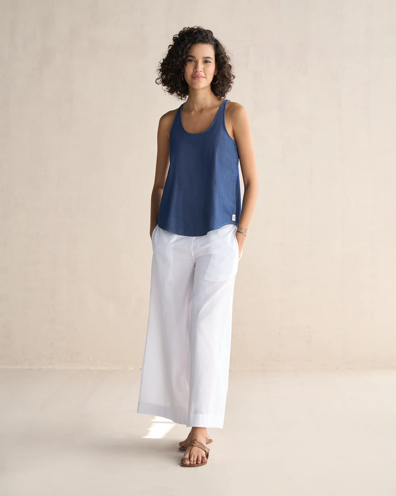 Ukiyo Racerback Tank - Blue - Image 4