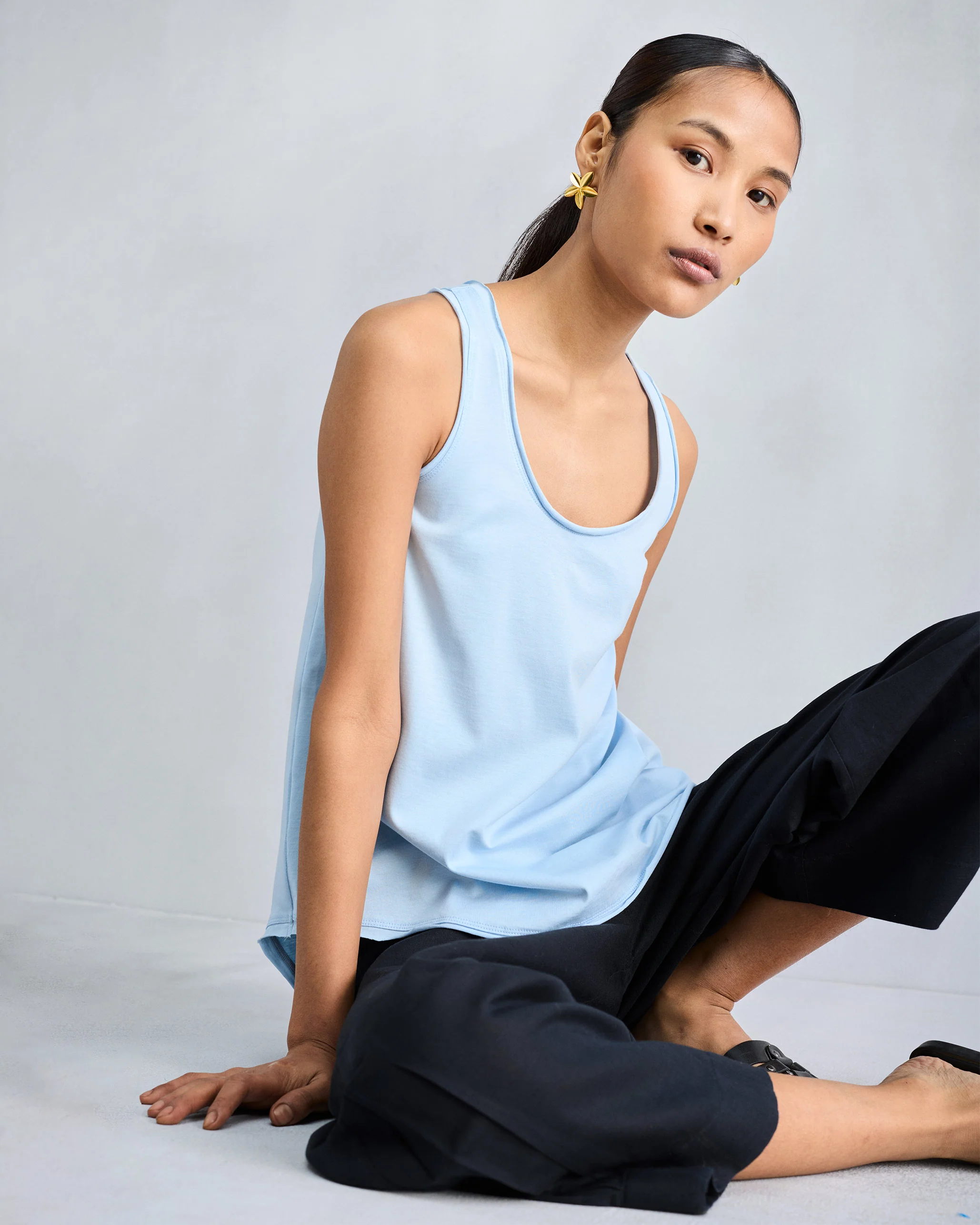 Ukiyo Racerback Tank - Light Blue - Image 2