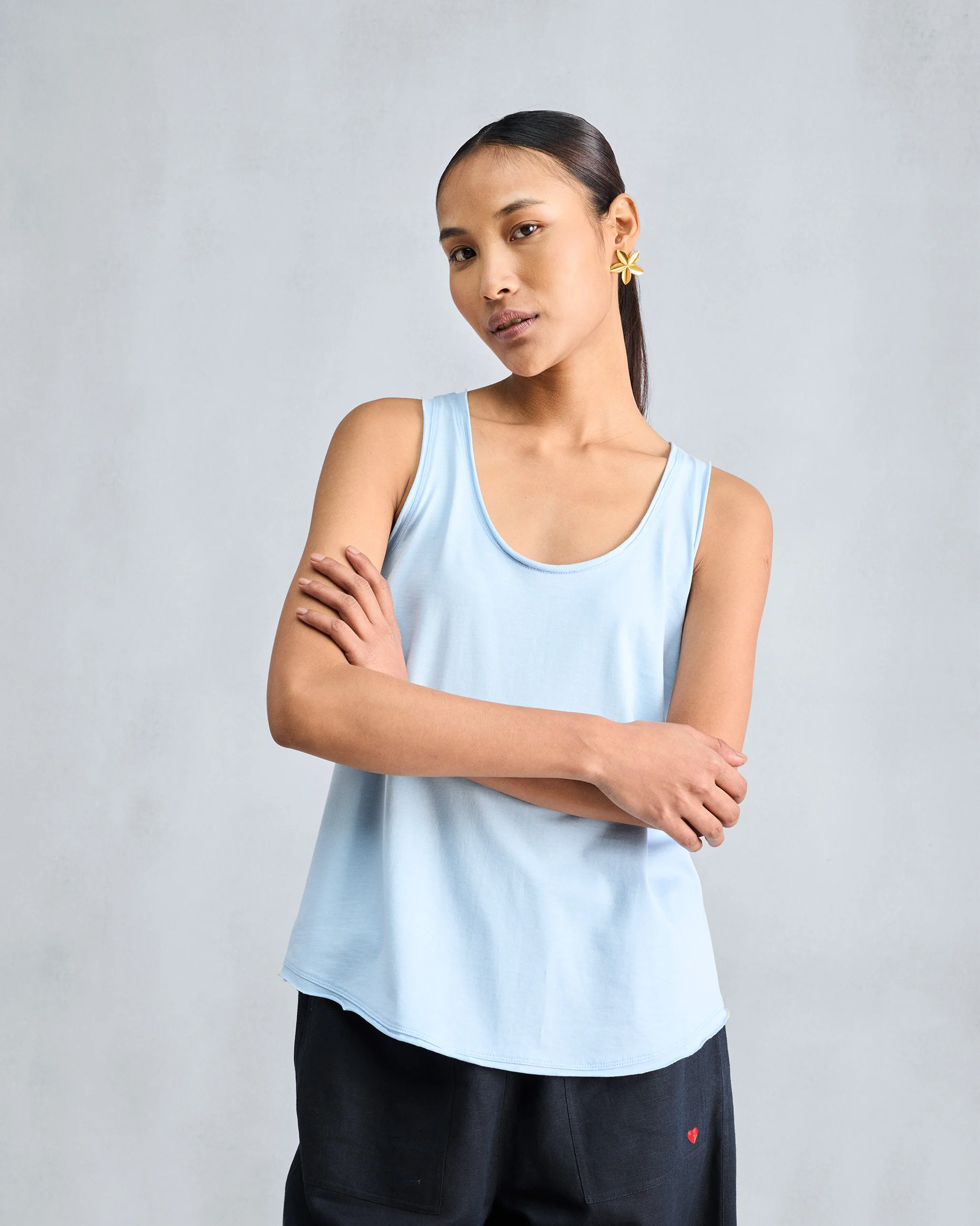 Ukiyo Racerback Tank - Light Blue - Image 5
