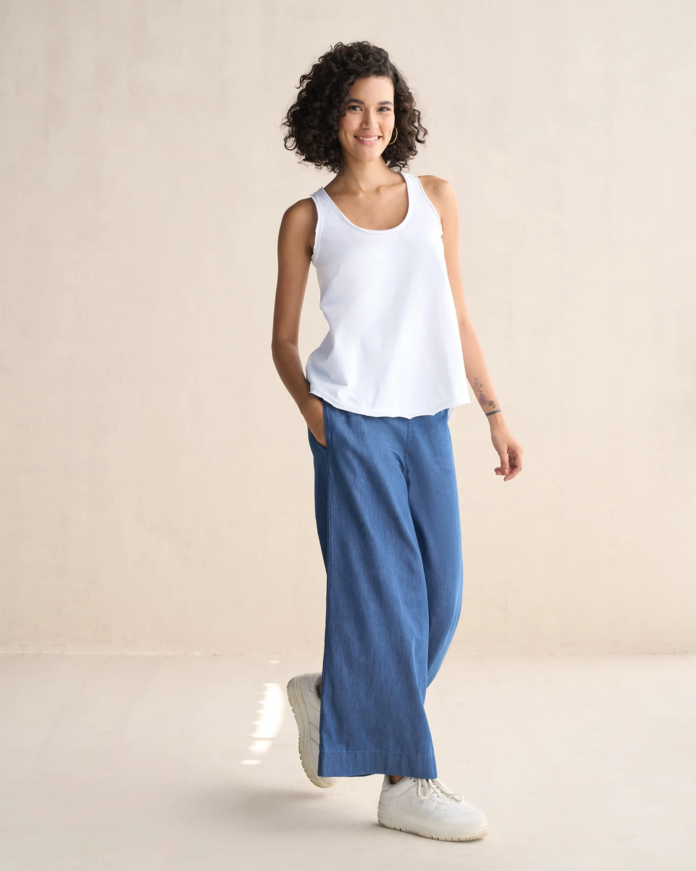 Ukiyo Racerback Tank - White - Image 5