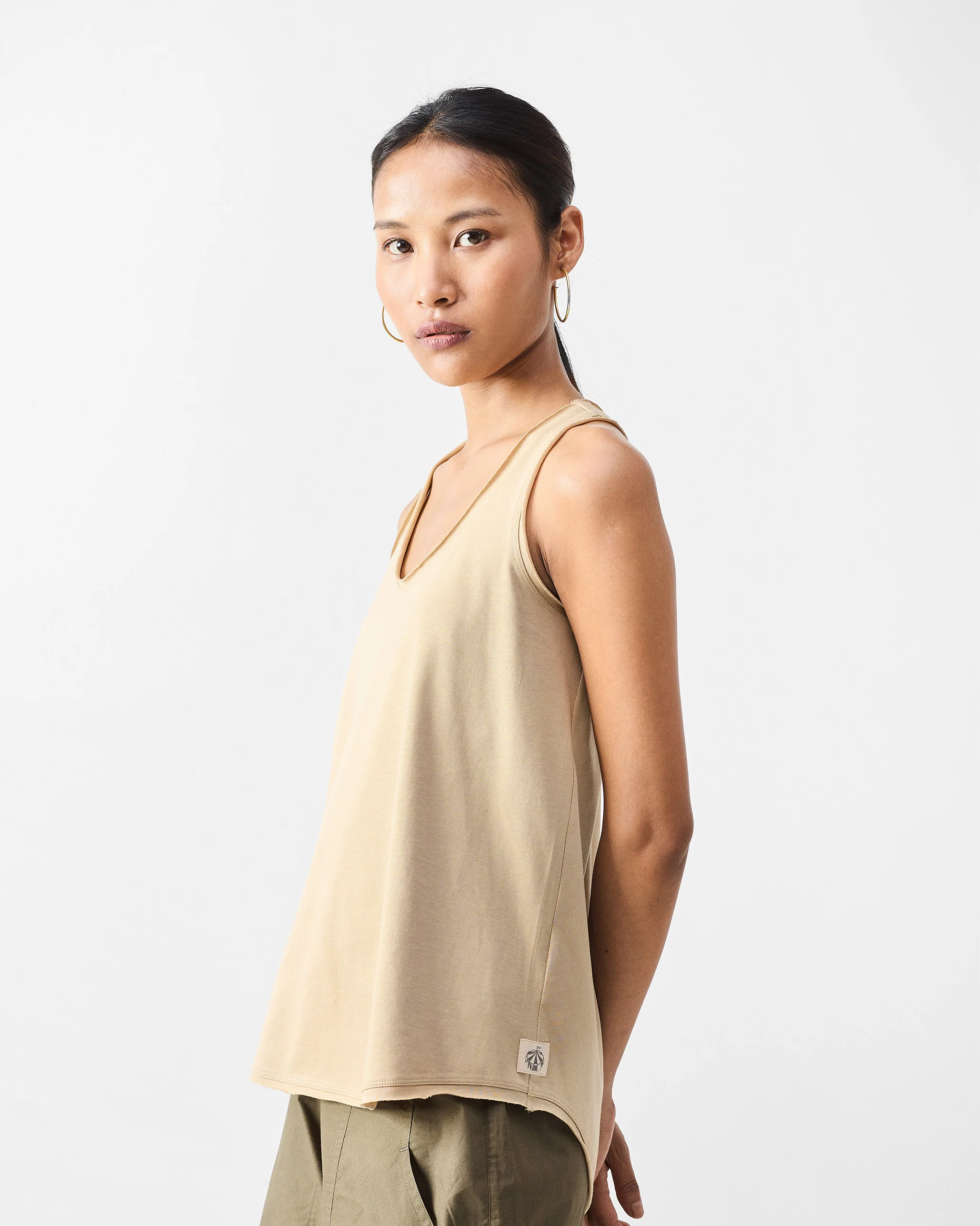 Ukiyo Racerback Top - Khaki - Image 2