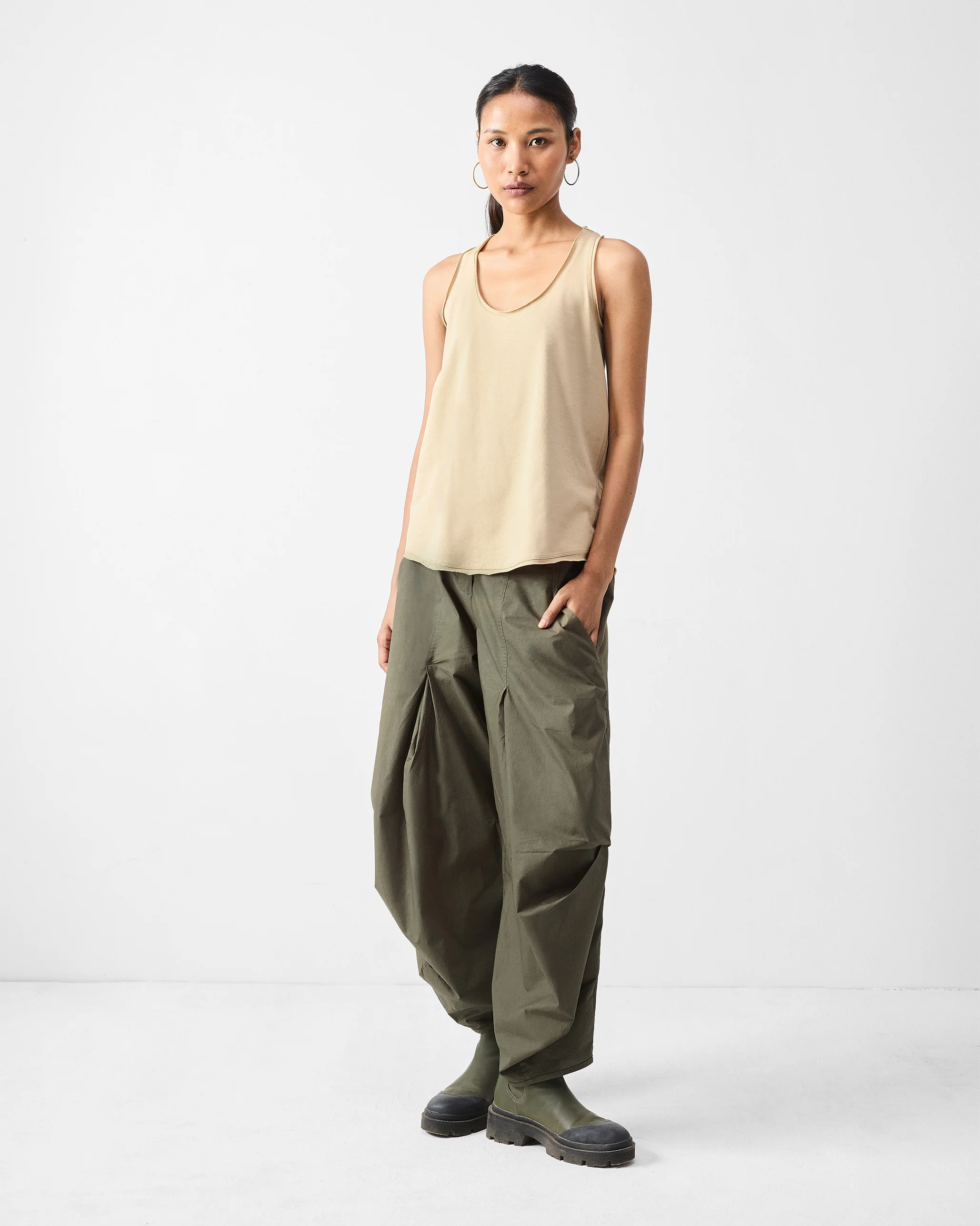 Ukiyo Racerback Top - Khaki - Image 5