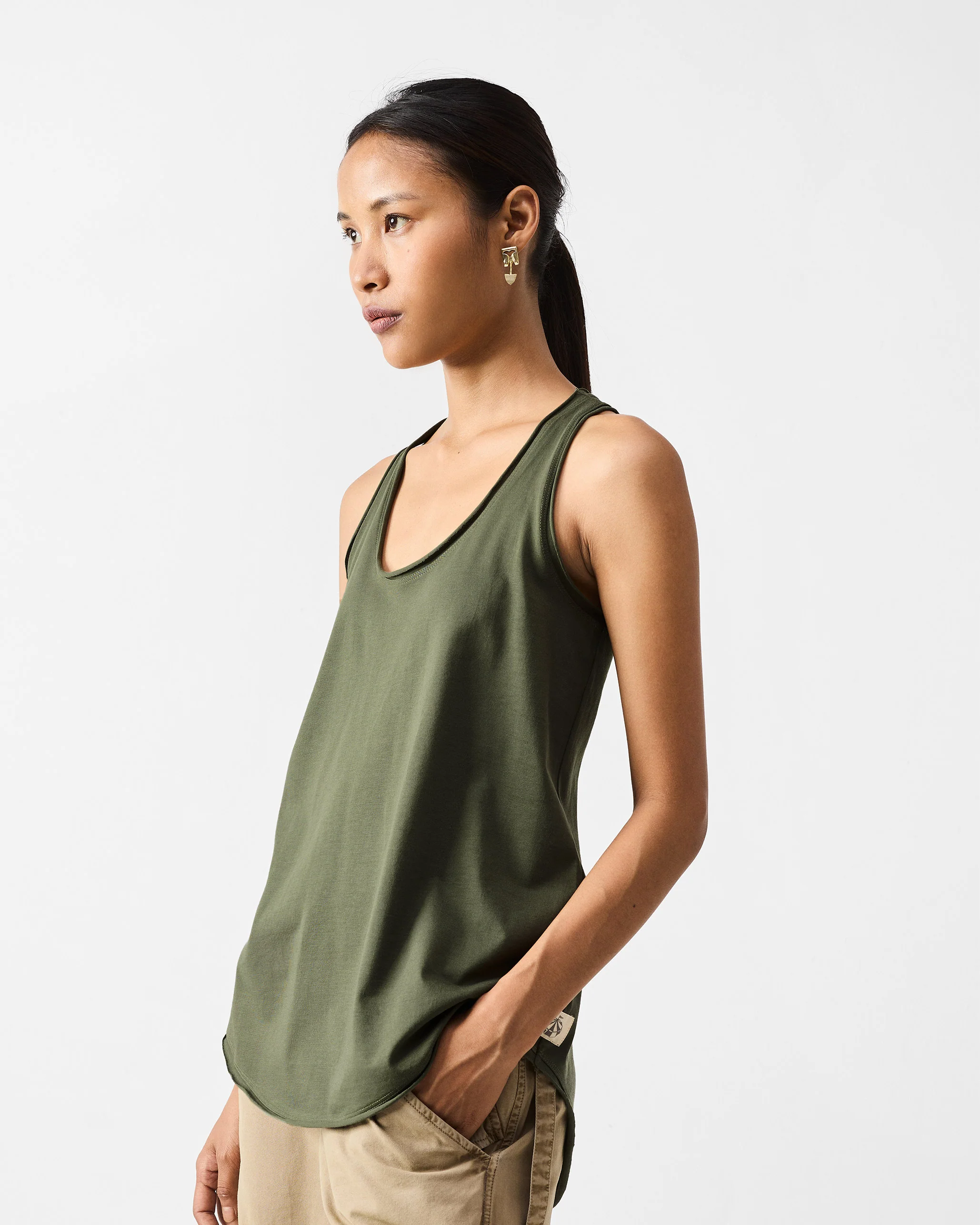 Ukiyo Racerback Top - Olive - Image 3