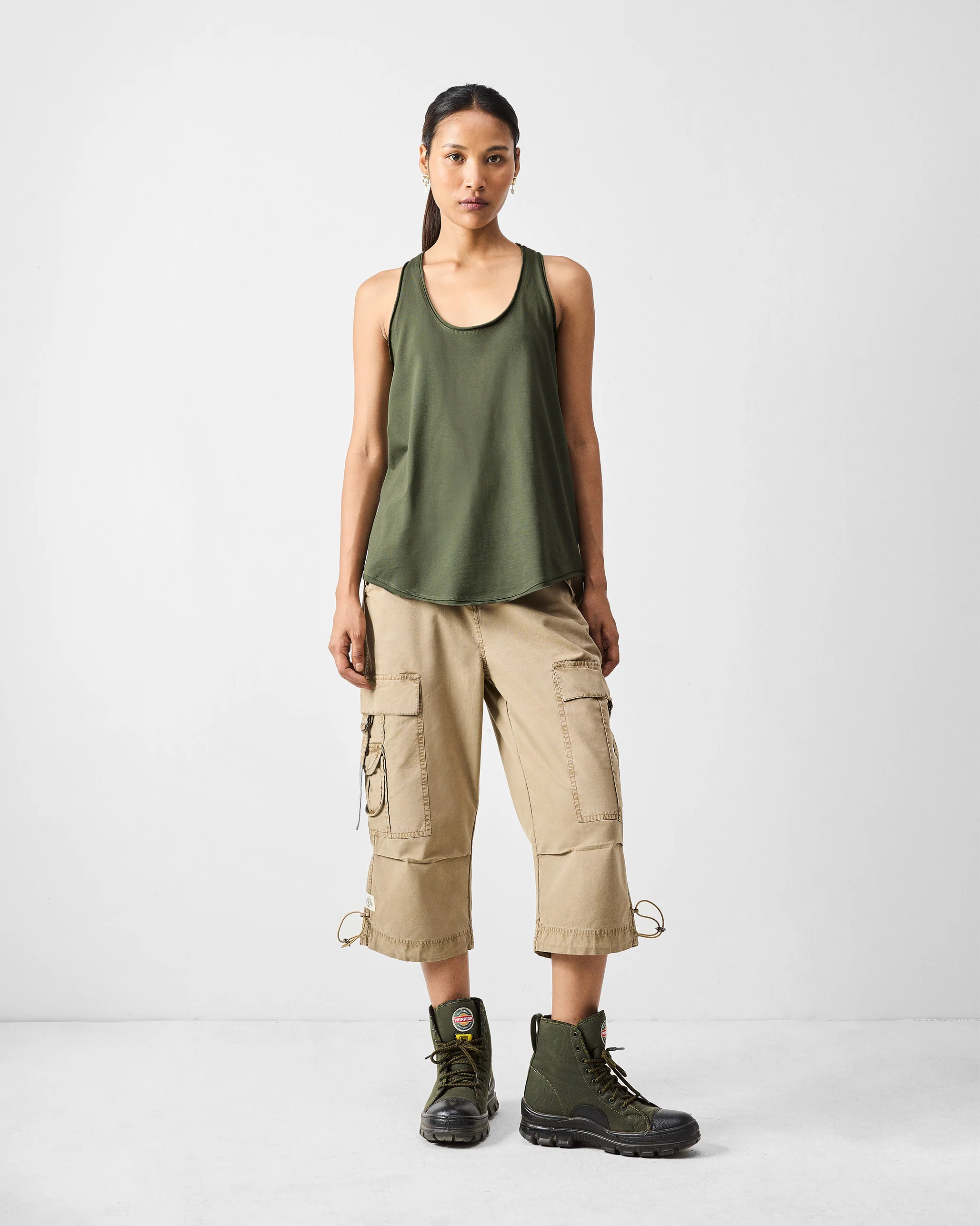 Ukiyo Racerback Top - Olive - Image 5