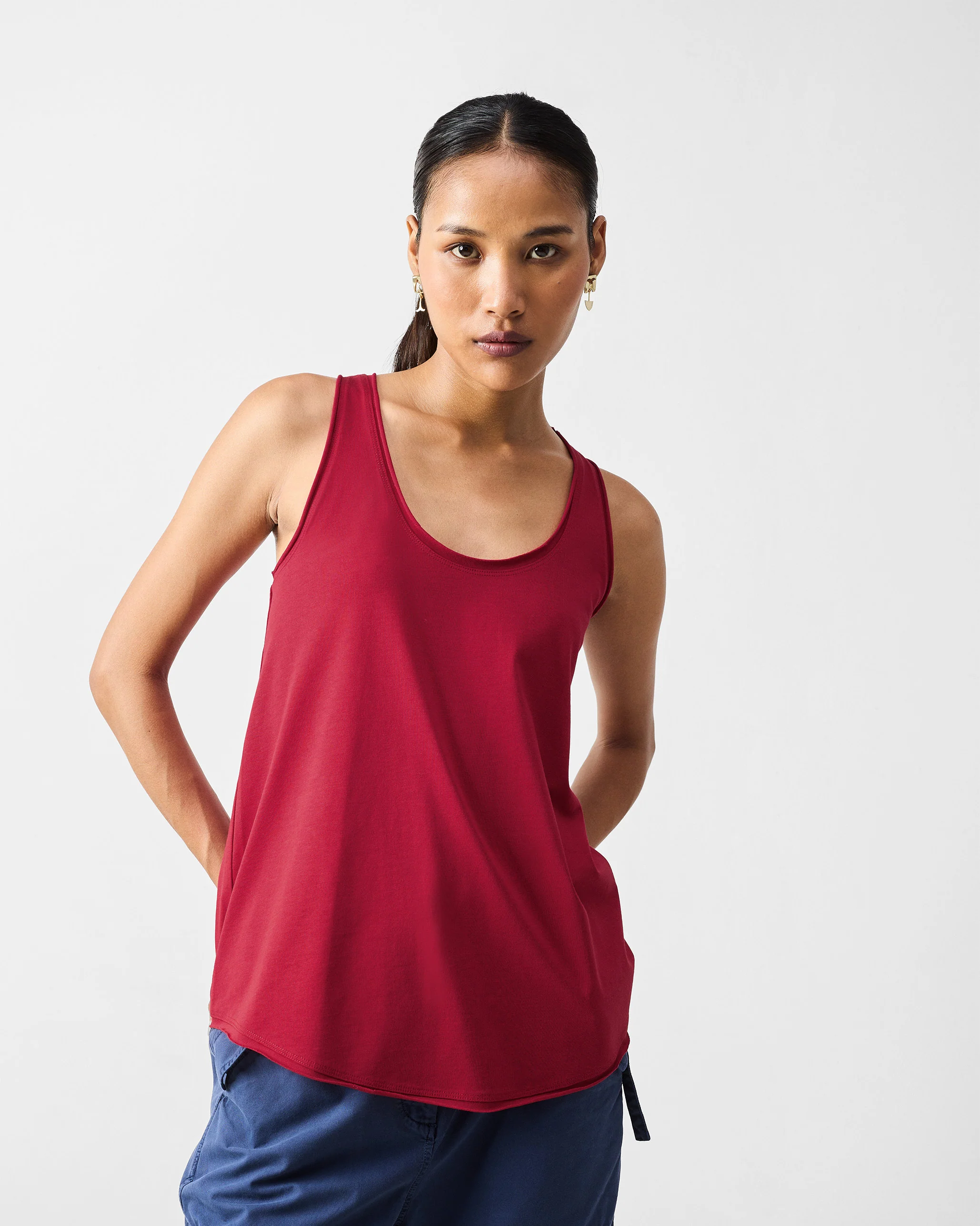 Ukiyo Racerback Top - Red