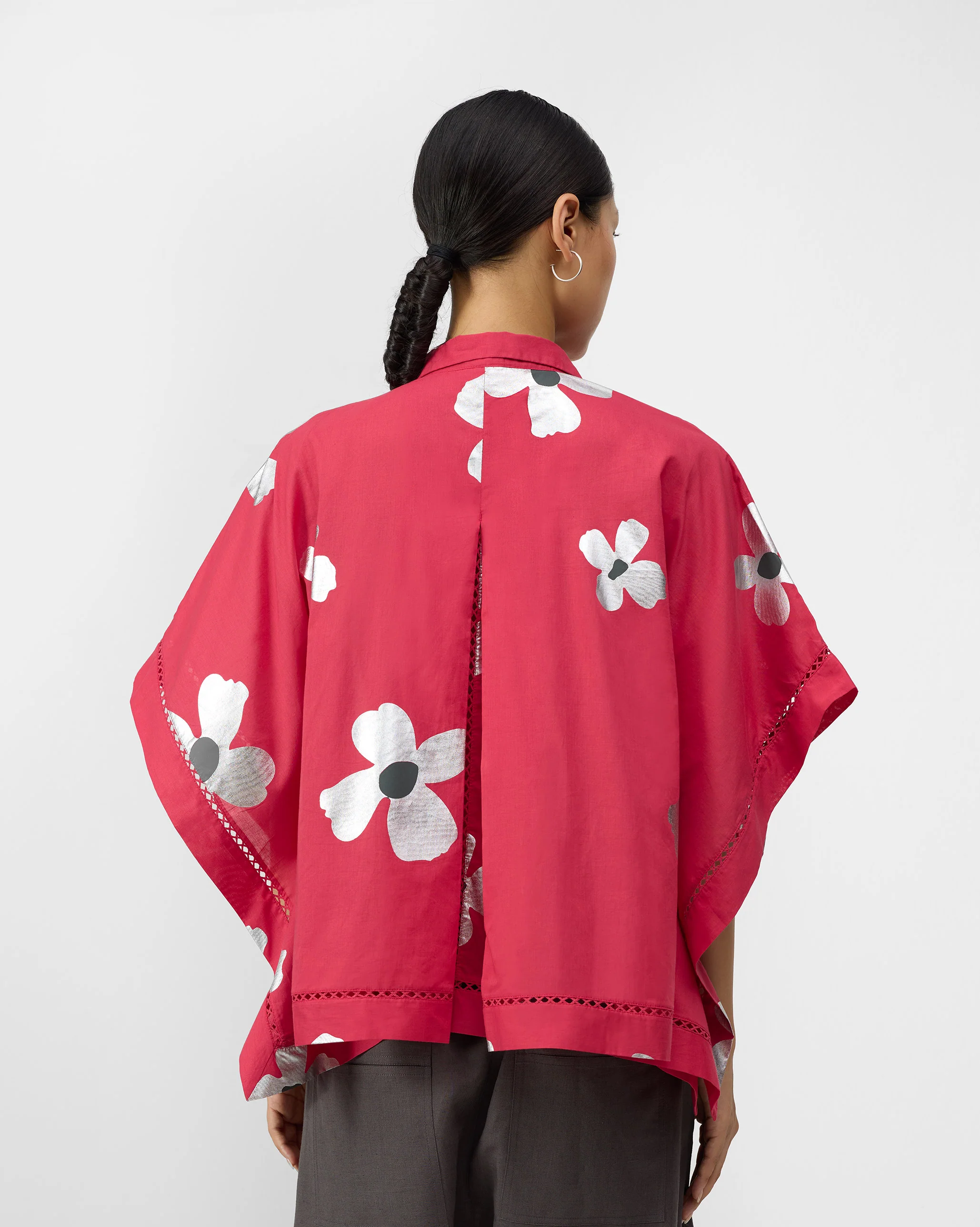 Uma Top - Watermelon & Silver Print - Image 3