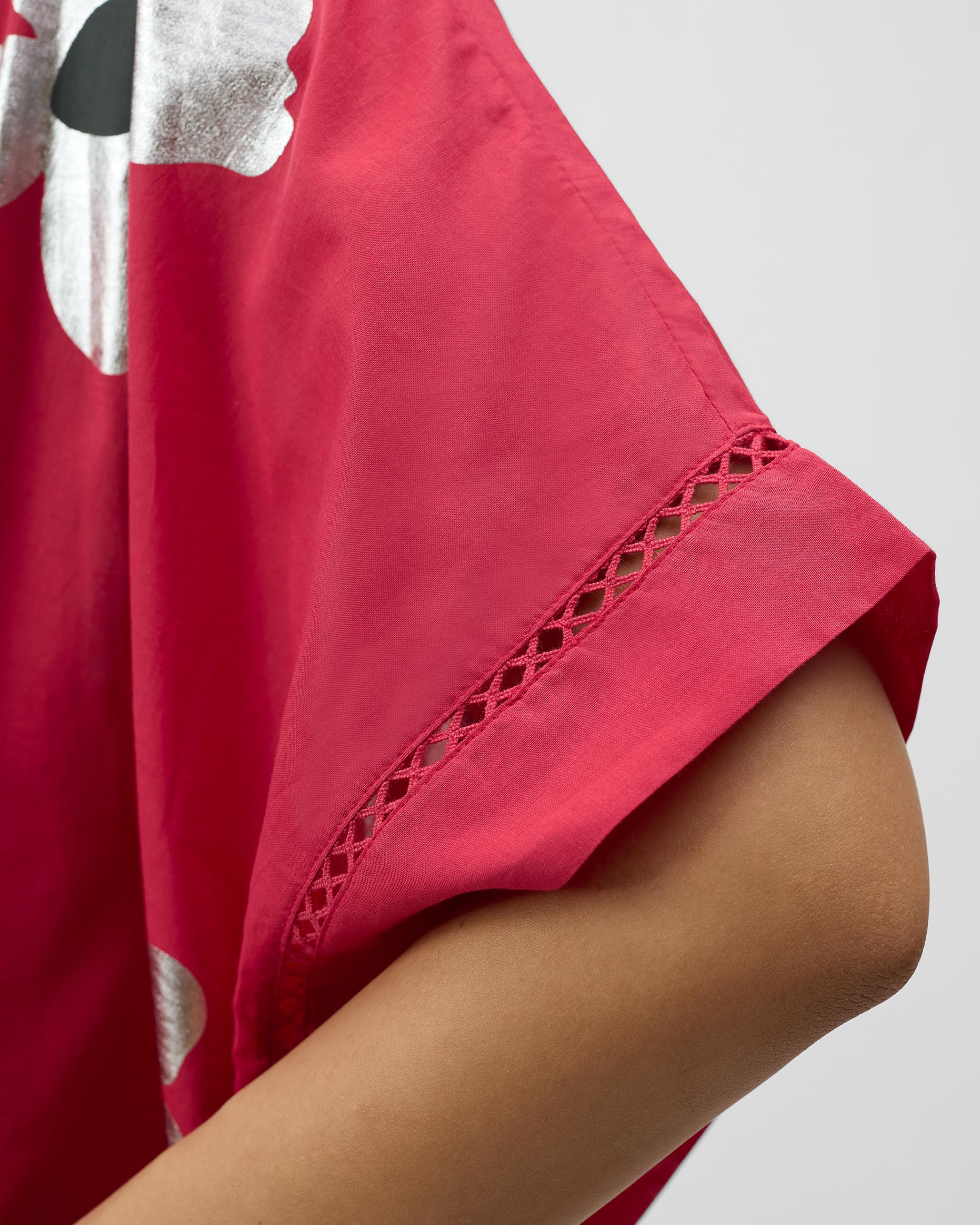 Uma Top - Watermelon & Silver Print - Image 6