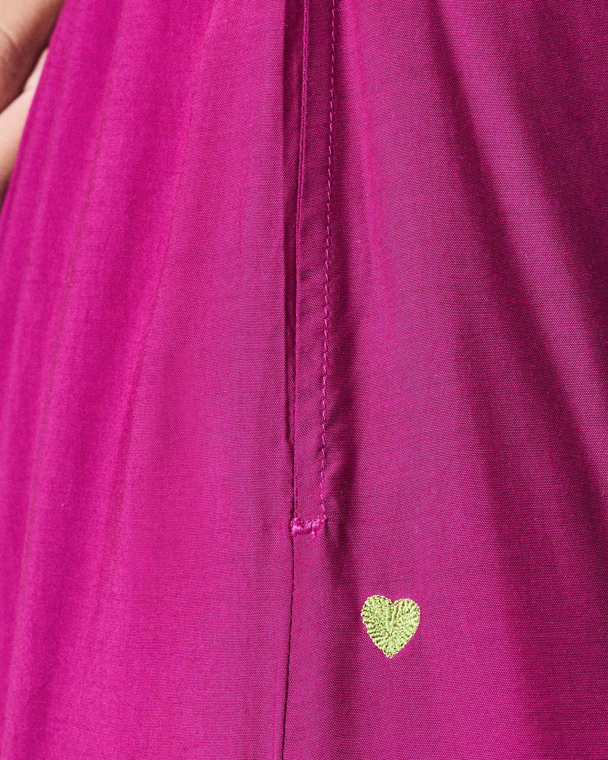 Uneven Hem Pants - Mulberry - Image 4