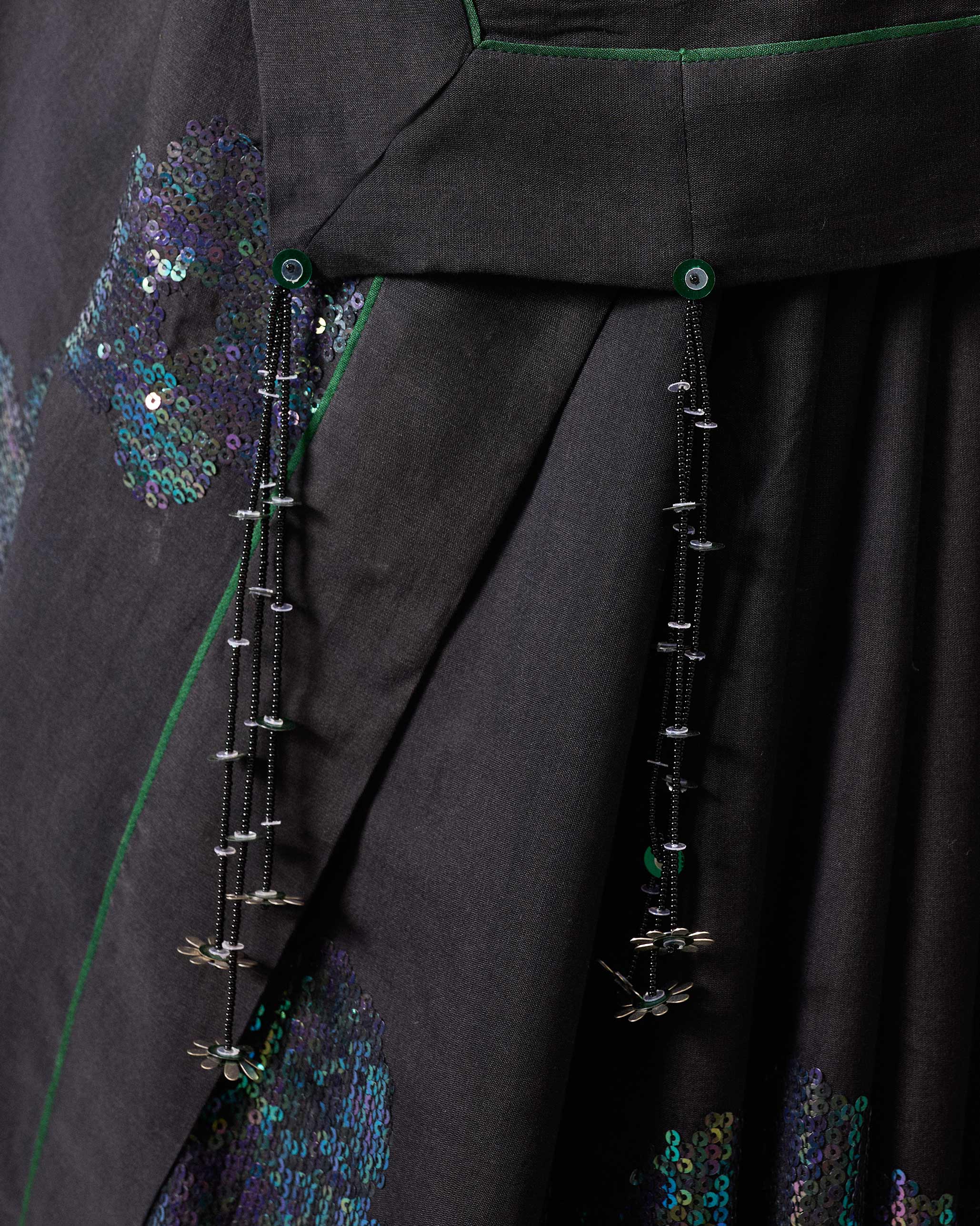 Urooj Sari - Black Embroidered - Image 5