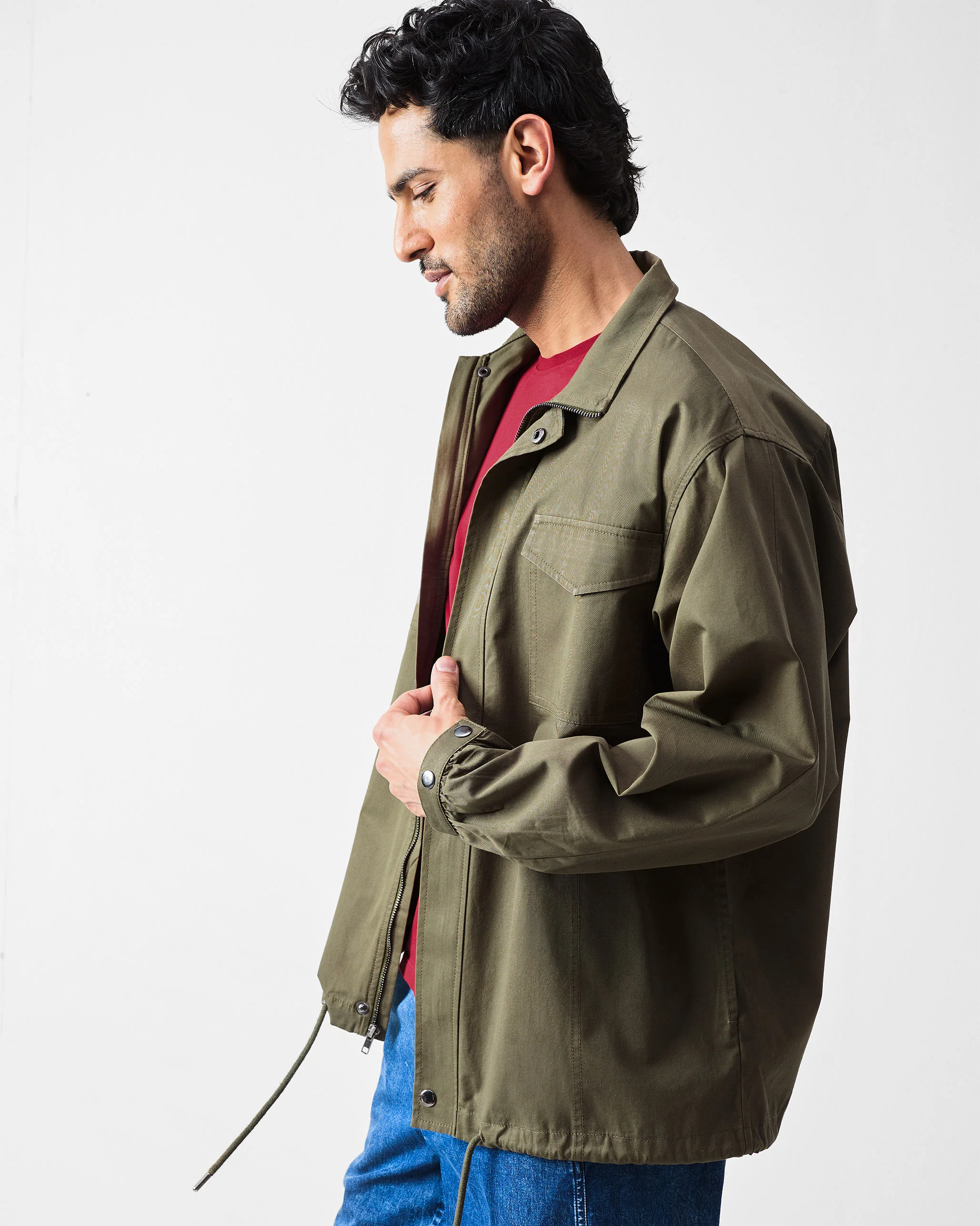 Utility Jacket - Olive - Image 3