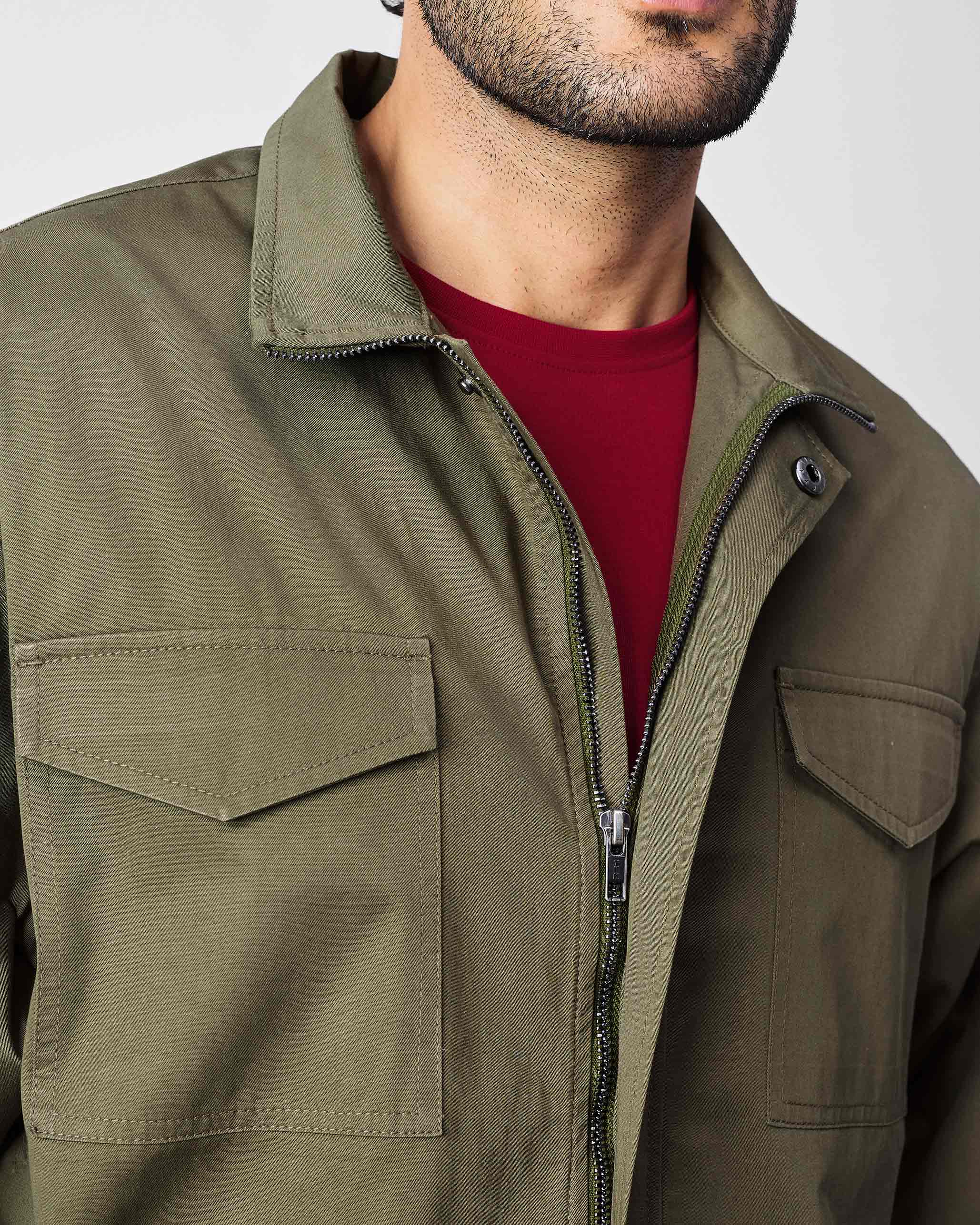 Utility Jacket - Olive - Image 6