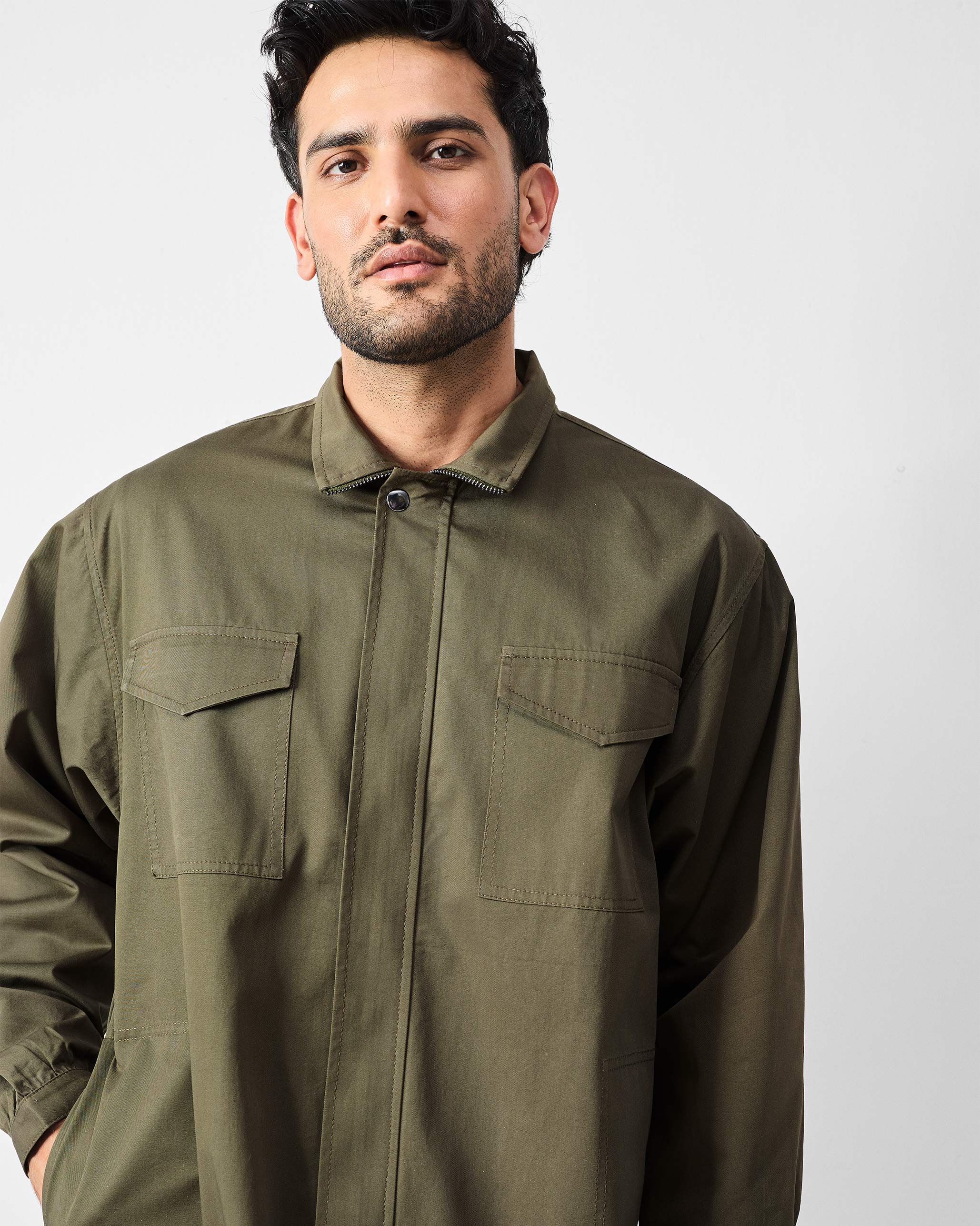 Utility Jacket - Olive - Image 7