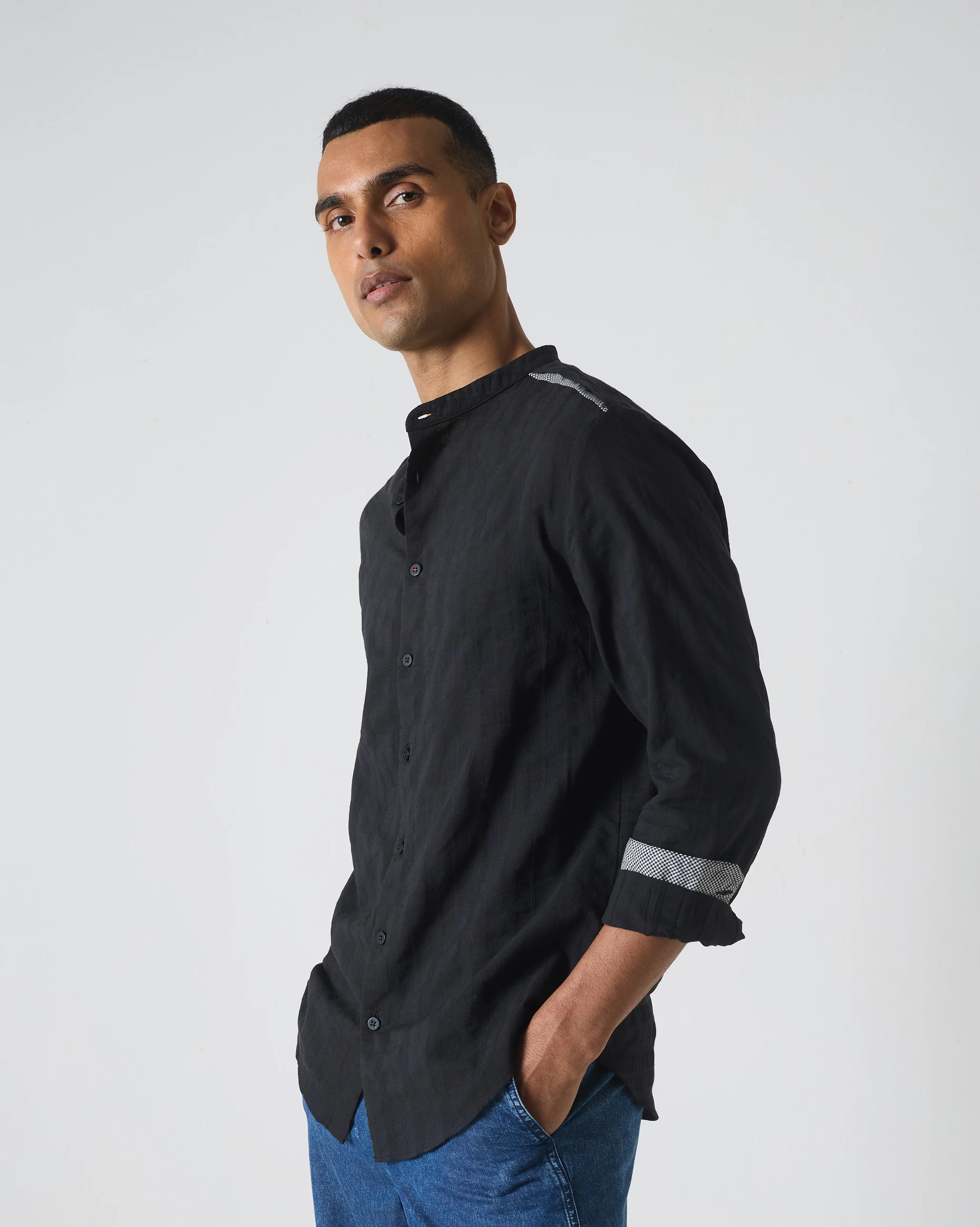 Varkala Shirt - Black Stripes - Image 2