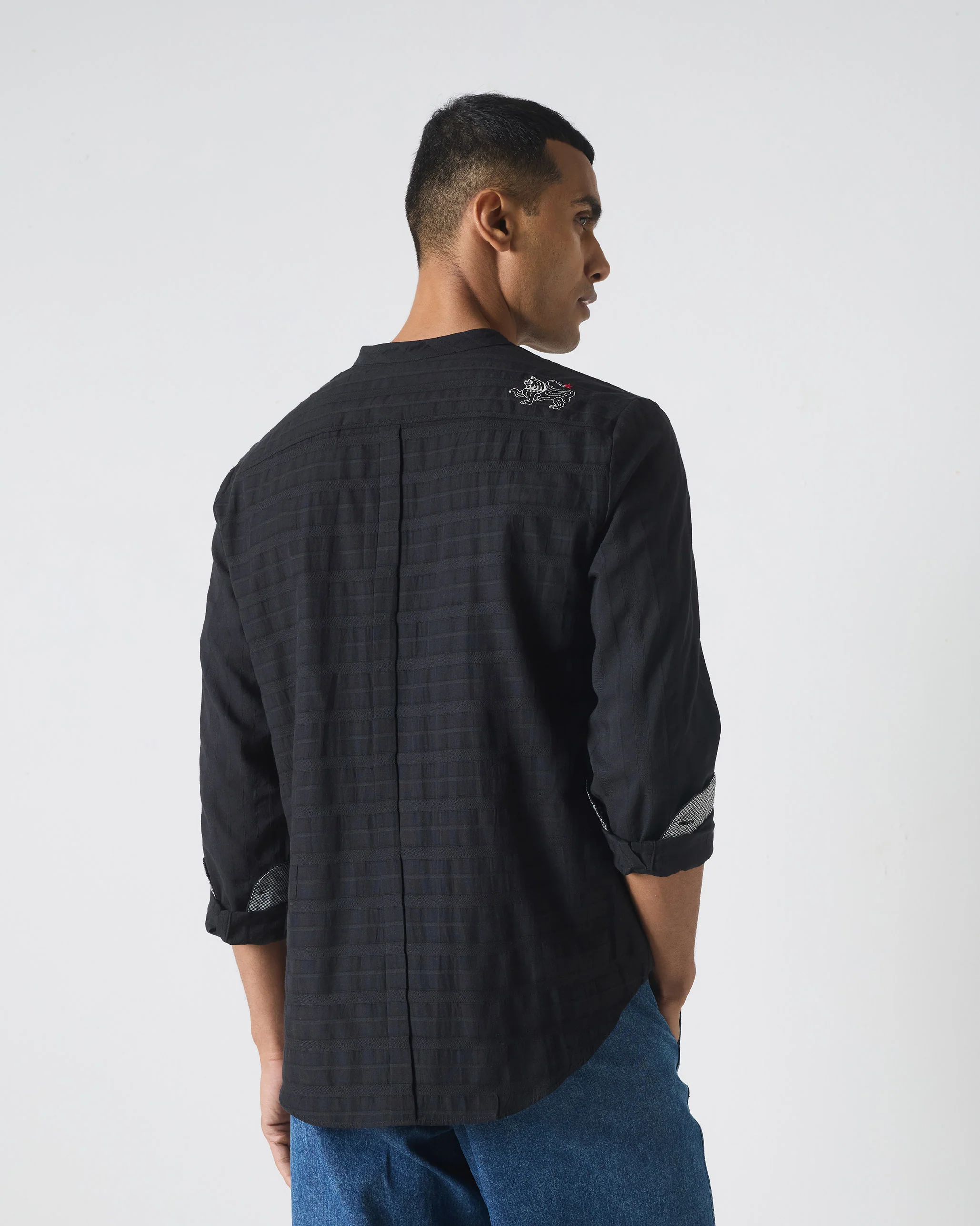 Varkala Shirt - Black Stripes - Image 3