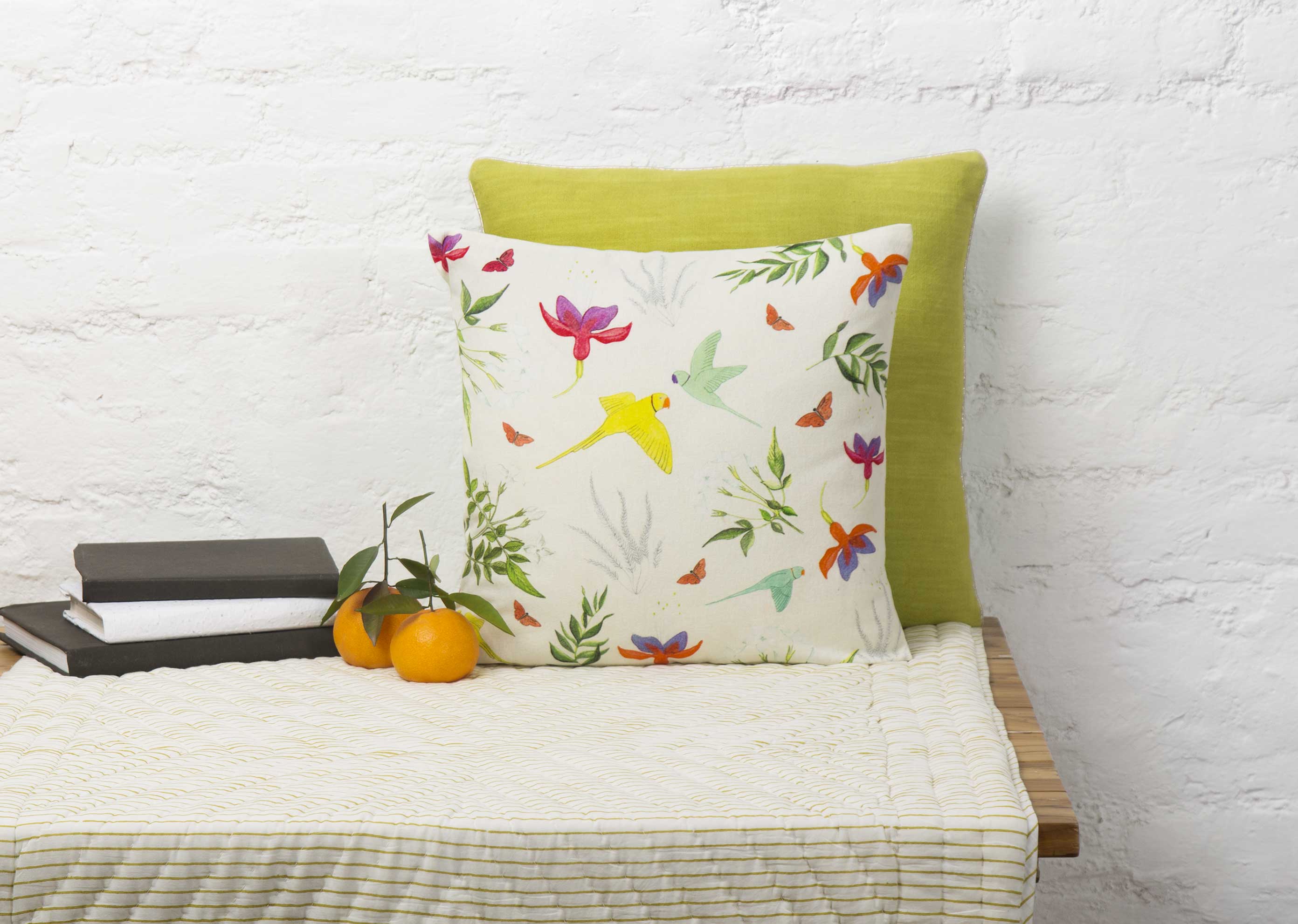 Verandah Botanical Cushion Cover - Ivory - Image 3
